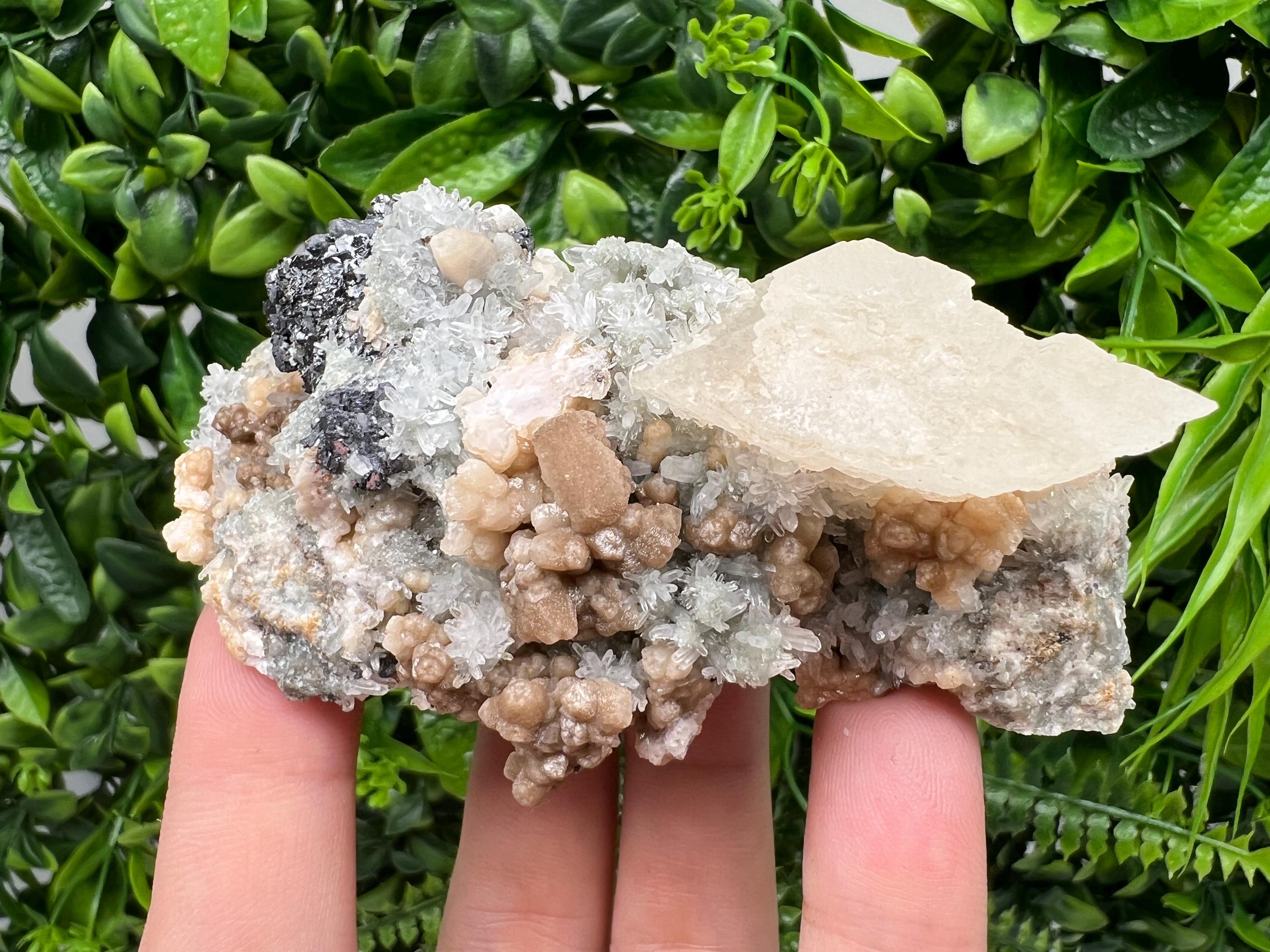 Stunning Calcite on Green Quartz from 9 th September mine,Madan,Bulgaria,natural,collectible mineral specimen,home decor stone,rare crystal