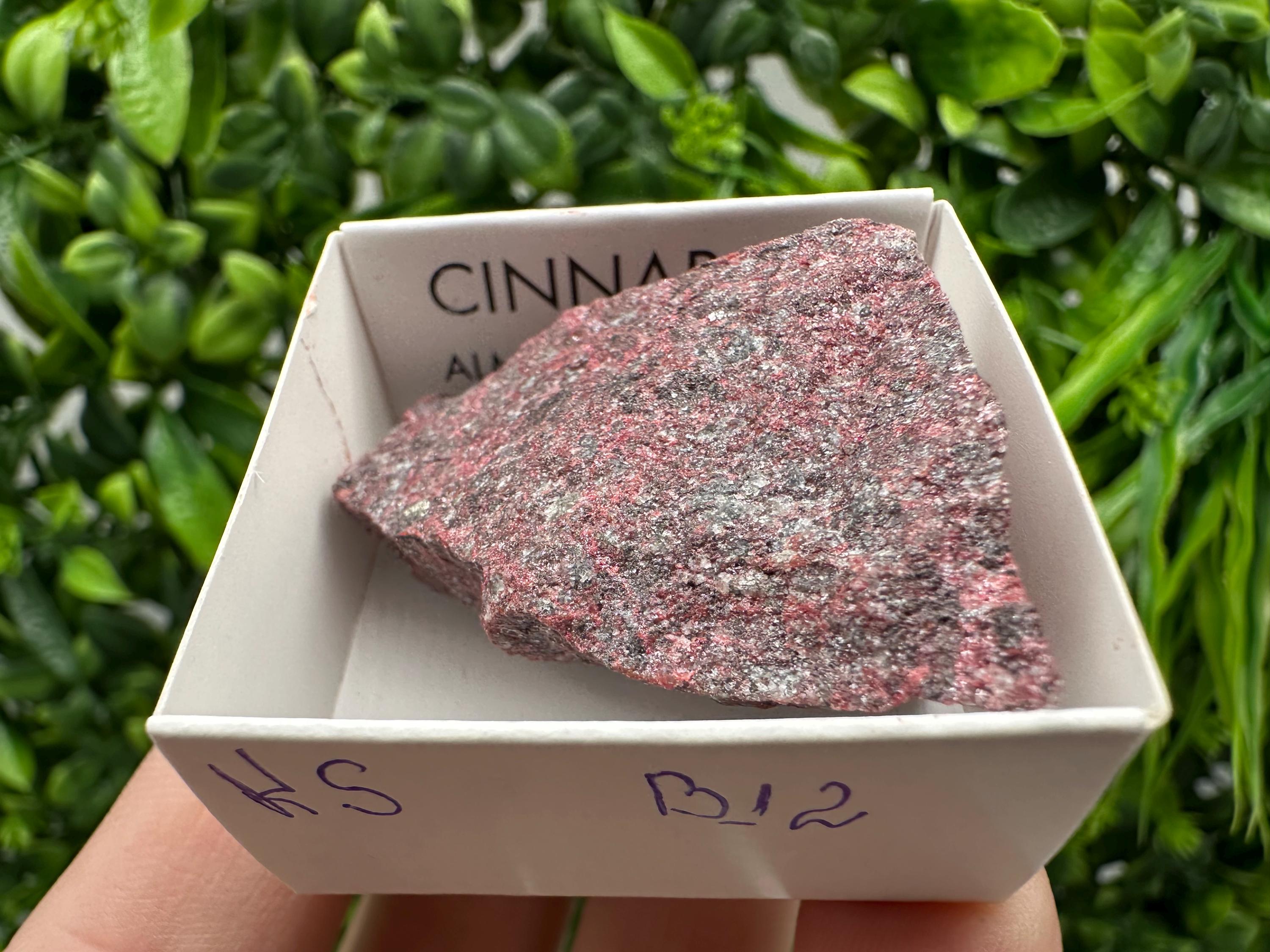 Red Cinnabar Crystal Mineral Specimen: Almaden Mines, Spain (4.5/3 cm