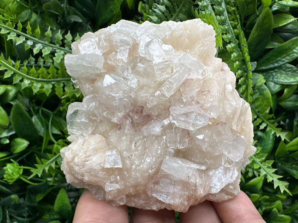 Apophyllite Stilbite on Chalcedony, India Mineral Specimen (9/7/6 cm)