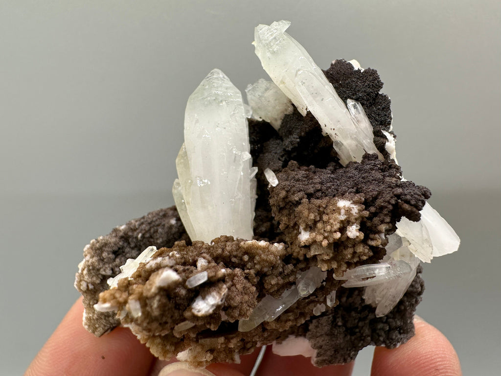 Chlorite Quartz on Rhodochrosite with Dolomite Mineral Souvenir