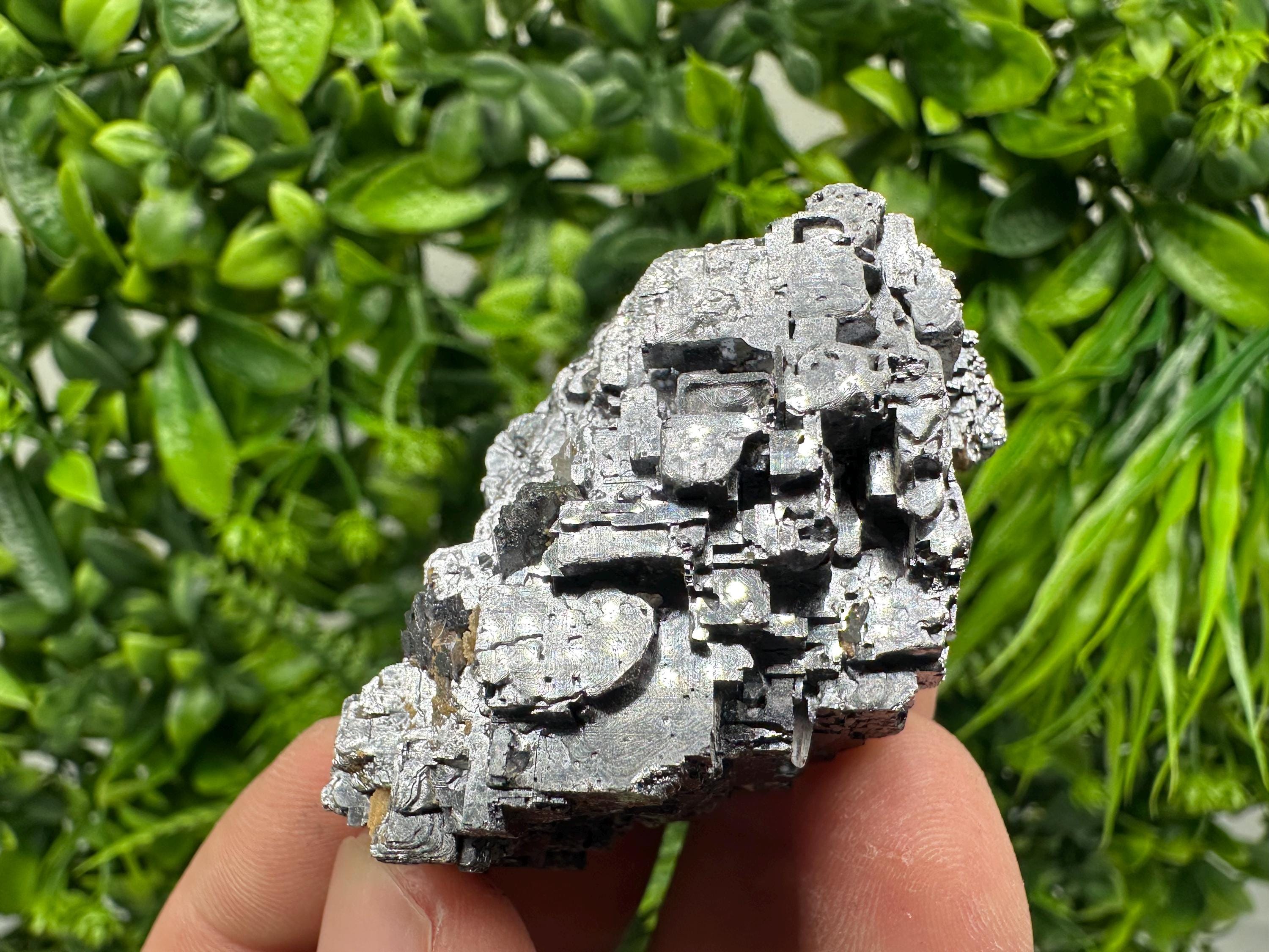 Skeletal Galena with Sphalerite and Calcite - Madan, Bulgaria