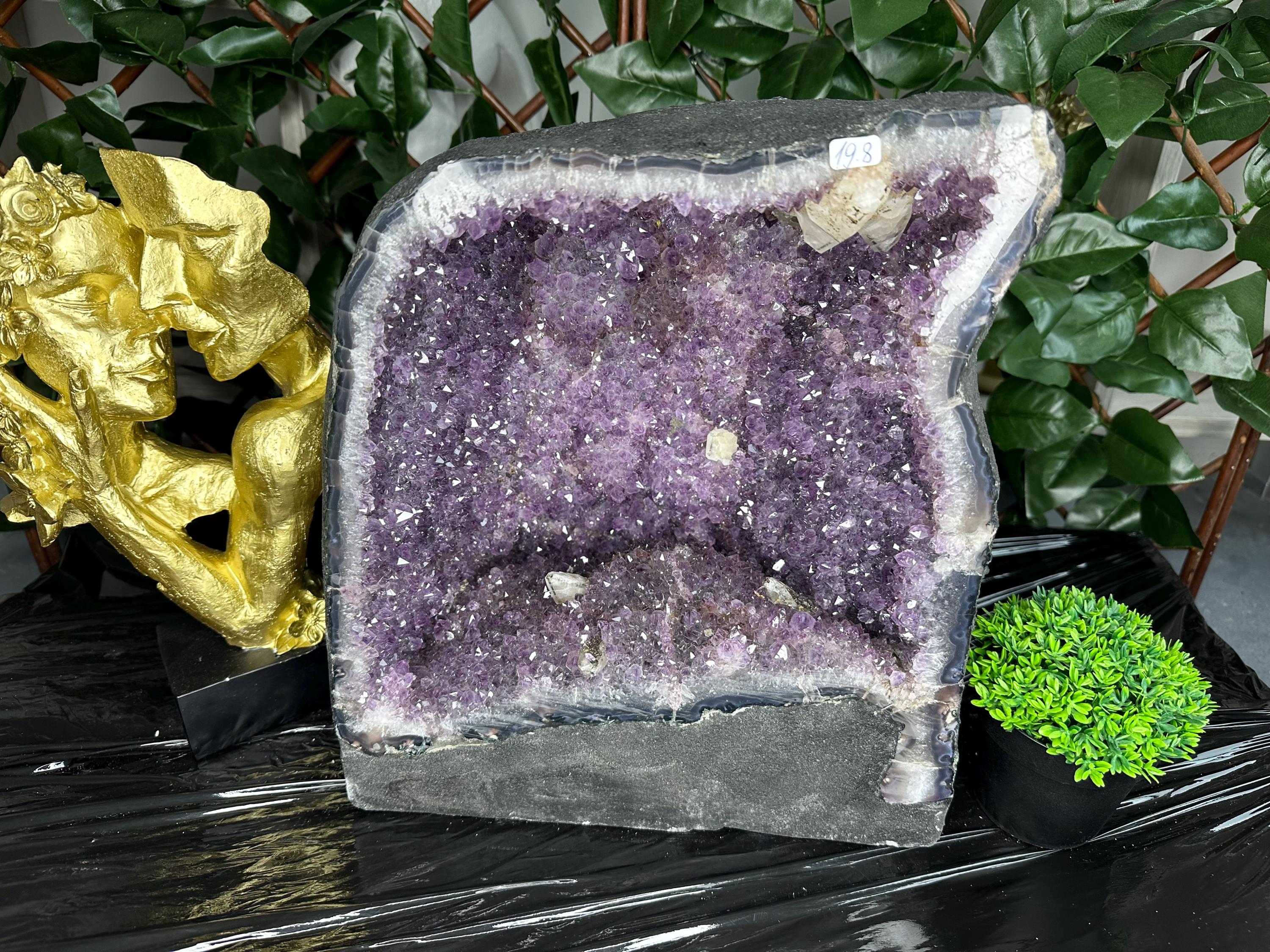 Large Amethyst Geode, Brazil Mineral Specimen, Purple Quartz