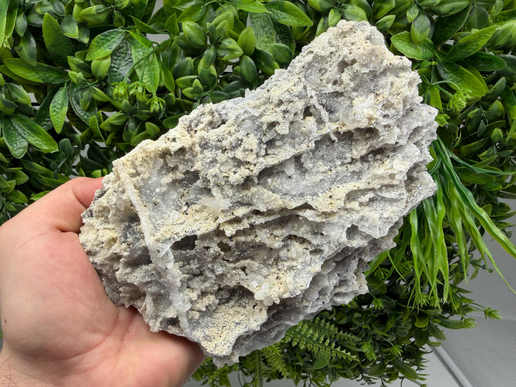 Chalcedony Quartz Cluster with Chlorite - Bulgaria Mineral Specimen