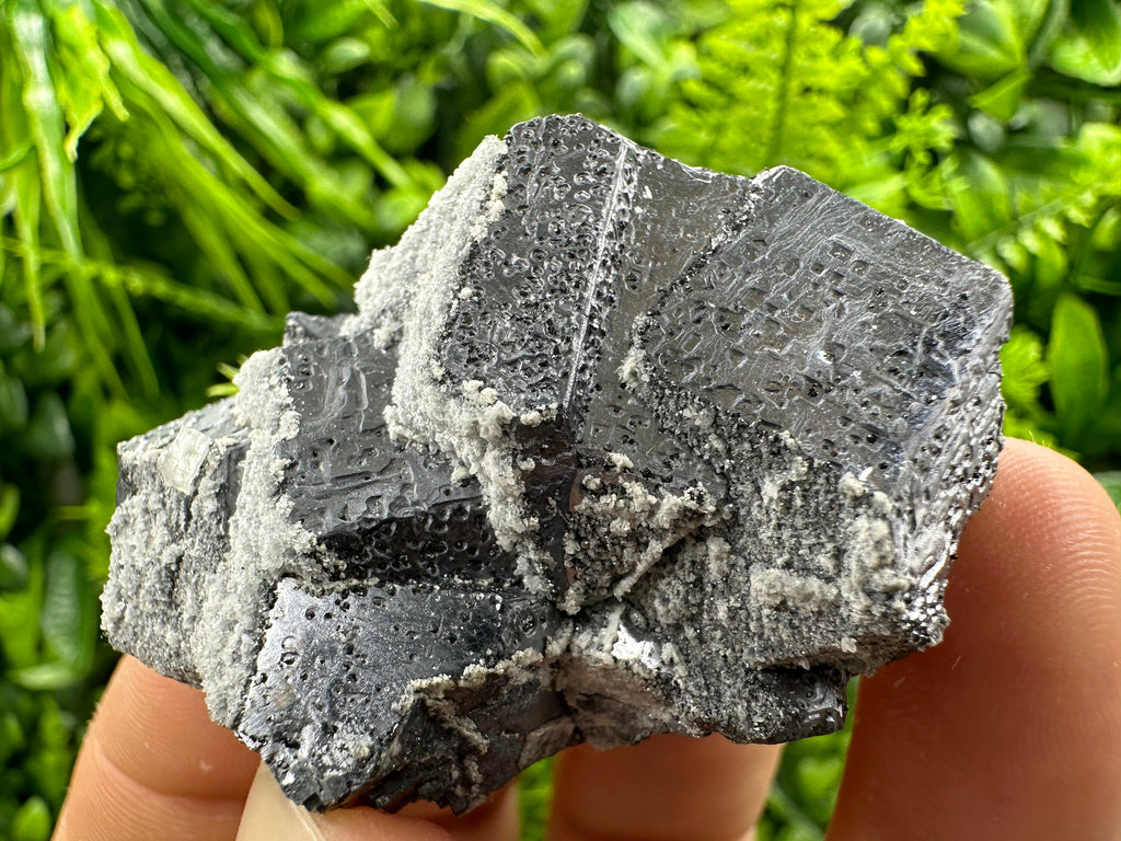 Shiny Galena with Calcite Cluster, Batantci Mine Mineral Specimen