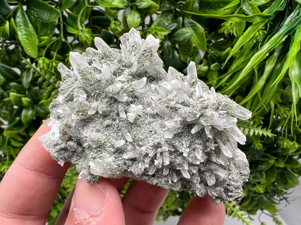Green Quartz Specimen: Chlorite and Sphalerite Inclusions, Madan Bulgaria