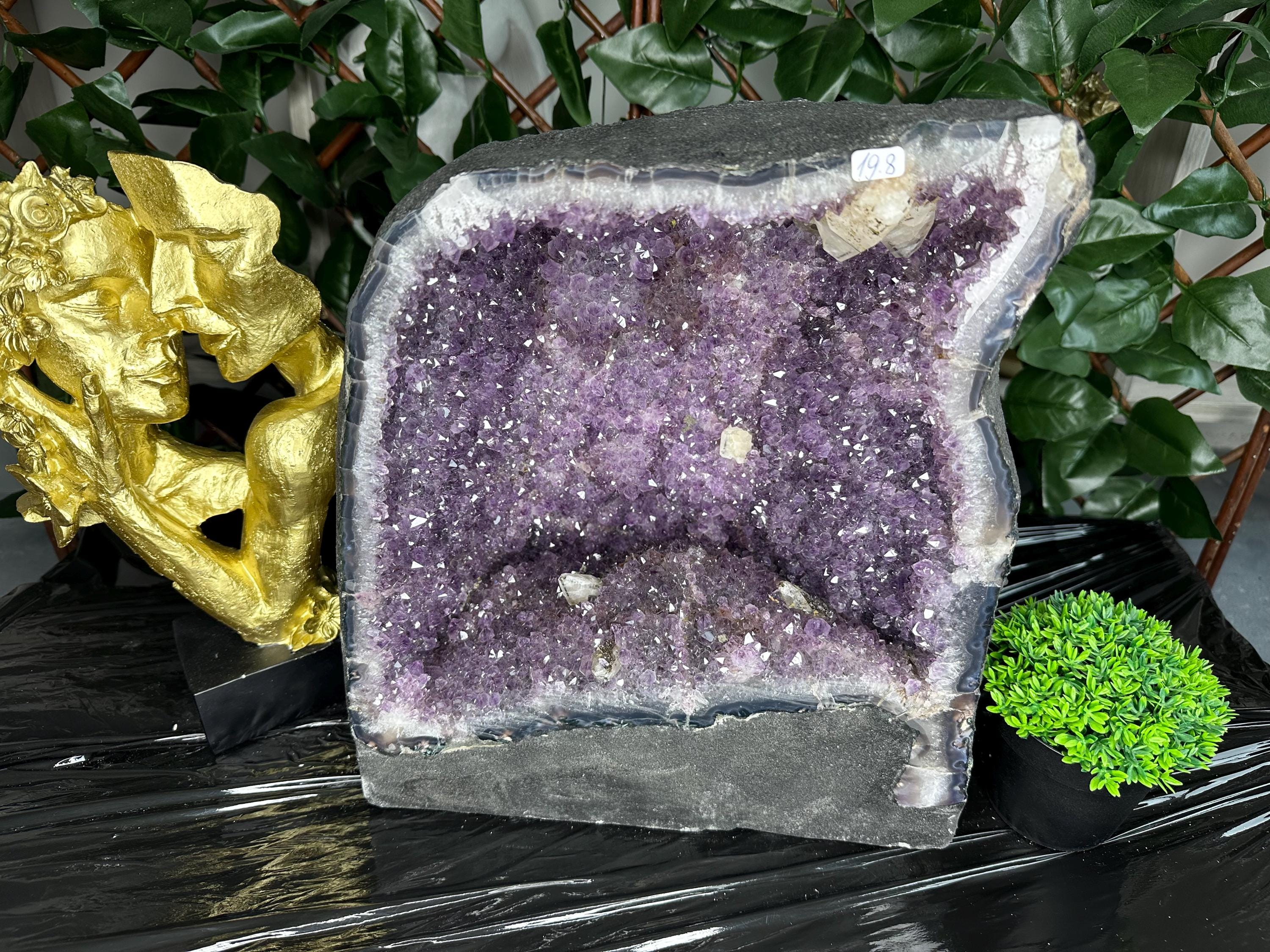 Large Amethyst Geode, Brazil Mineral Specimen, Purple Quartz