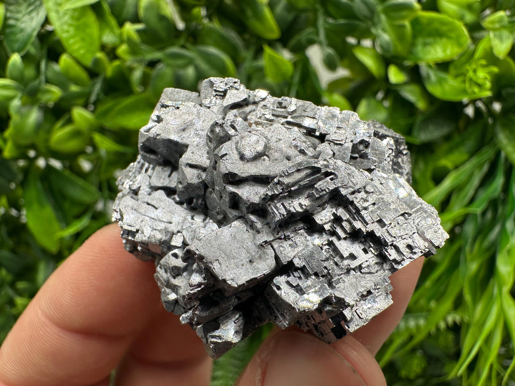 Skeletal Galena on Sphalerite: Natural Mineral Crystal Decor