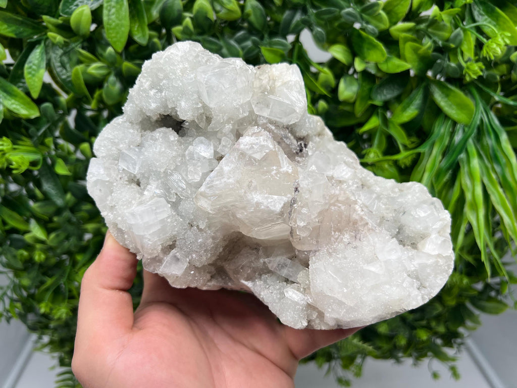 Apophyllite Stilbite Chalcedony Specimen: Natural India Minerals Crystal