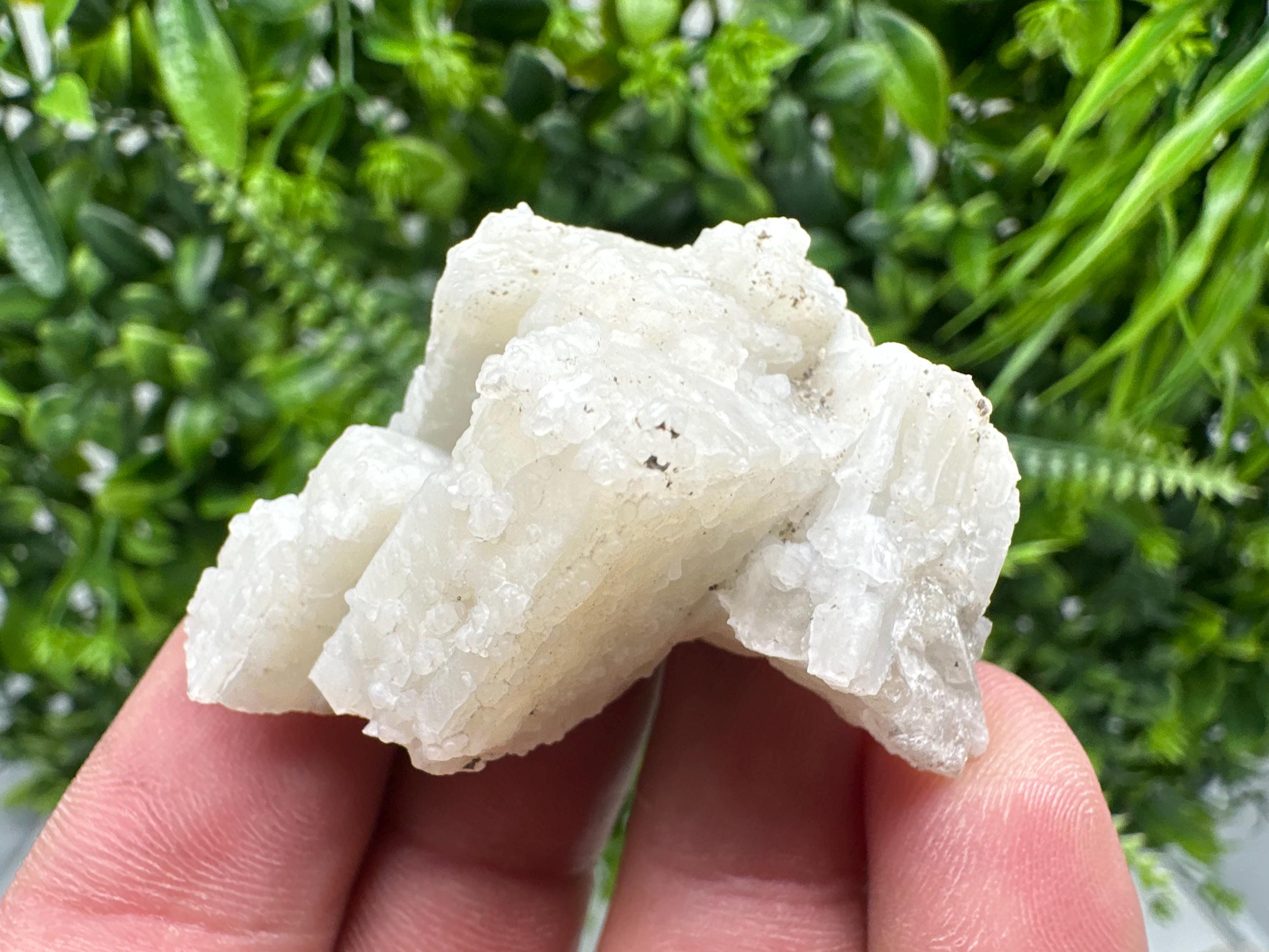Rare Fluorescent Calcite after Barite on Chalcedony - Androvo, Bulgaria