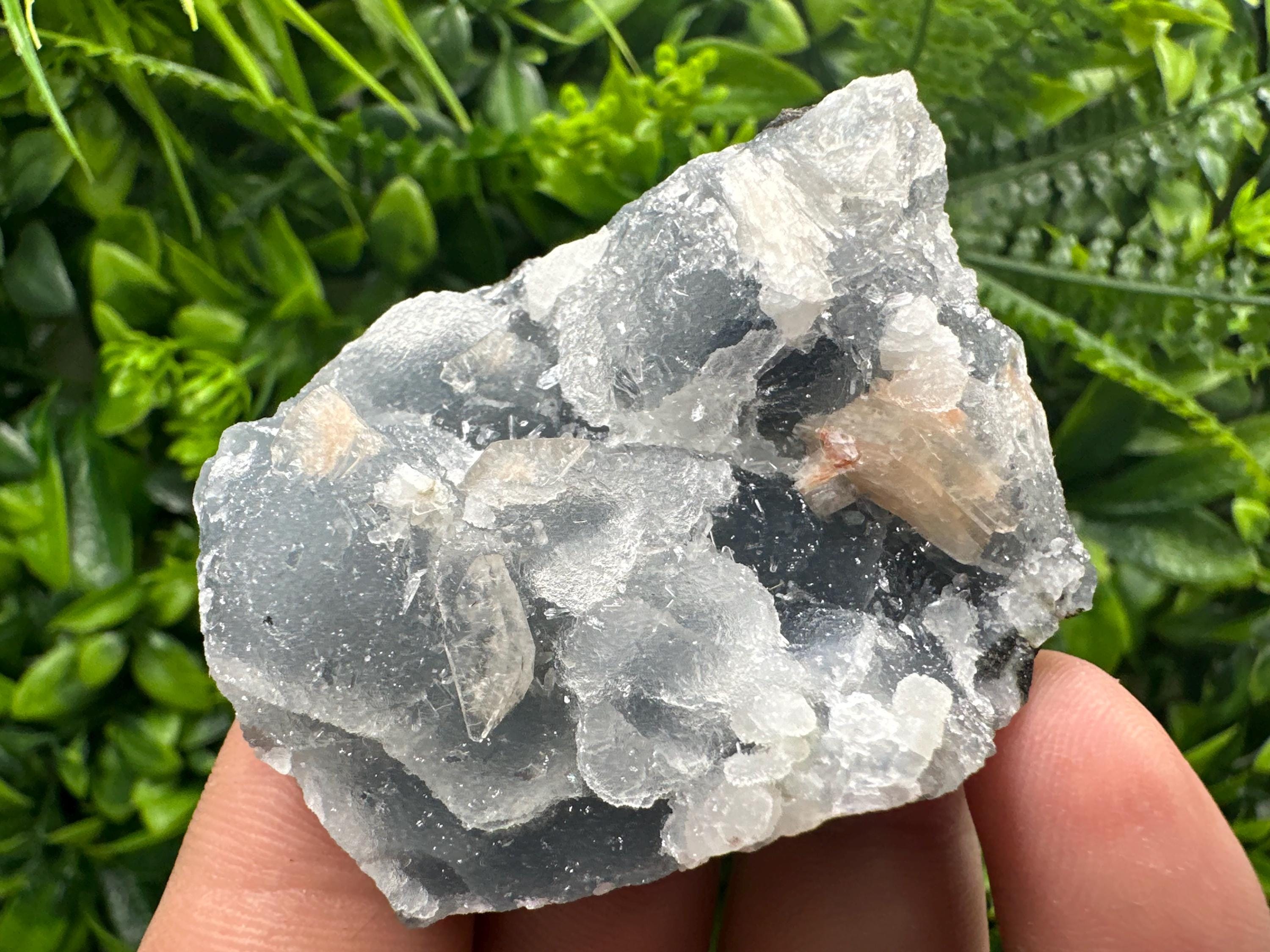 Apophyllite Stilbite on Chalcedony Specimen, India Crystal