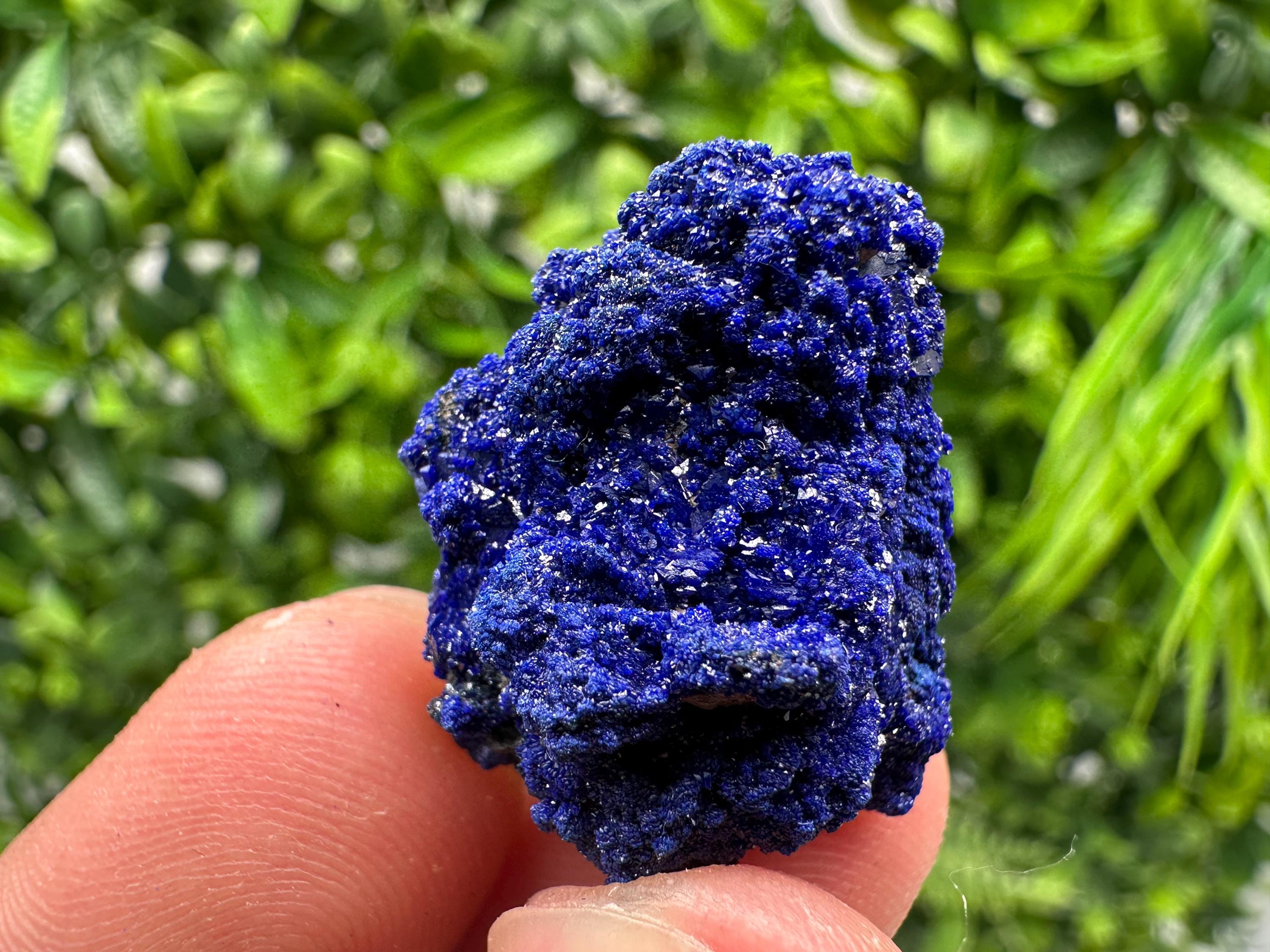 Crystallized Azurite-Kerrouchen,Morocco-Blue Azurite Specimen-High Quality Blue Azurite-Azurite Mineral Specimen, gemmy,lustrous of Azurite