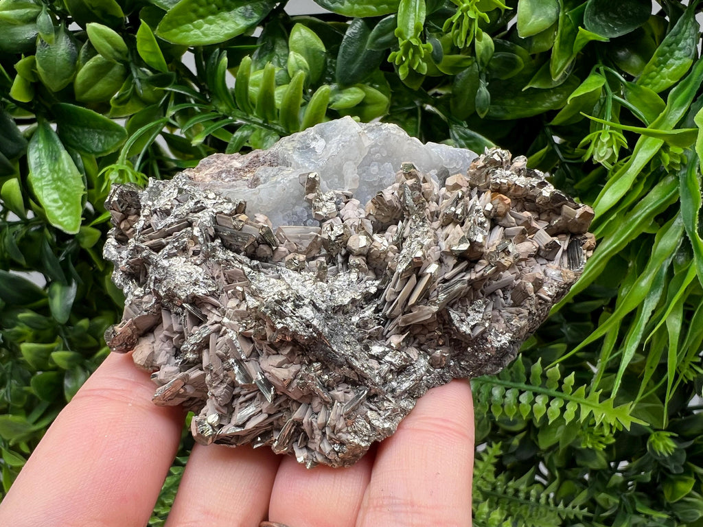 Pyrite on Chalcedony Specimen: Djurcovo Mine, Bulgaria