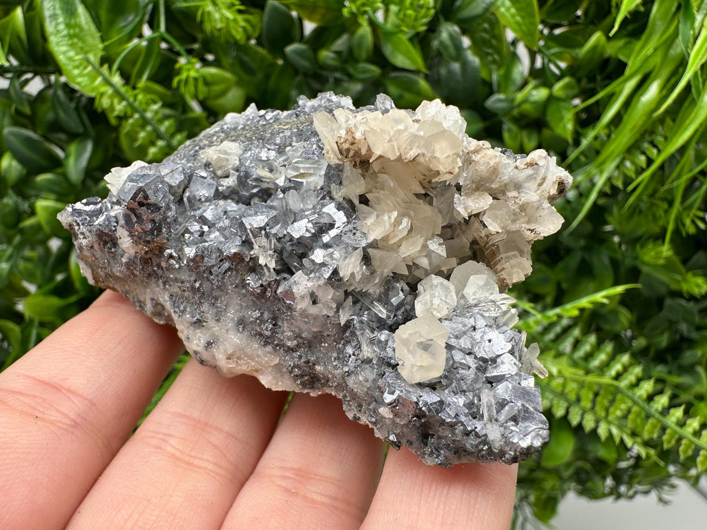 Galena Spinel with Quartz and Calcite, Borieva Mine Mineral Specimen