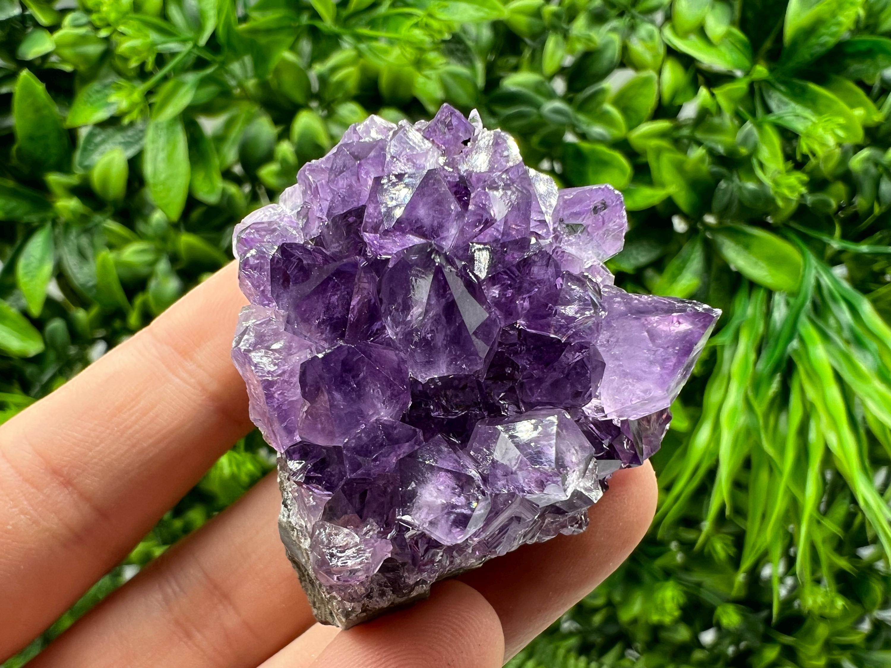 Uruguay Amethyst Cluster, Natural Purple Crystal, Home Decor