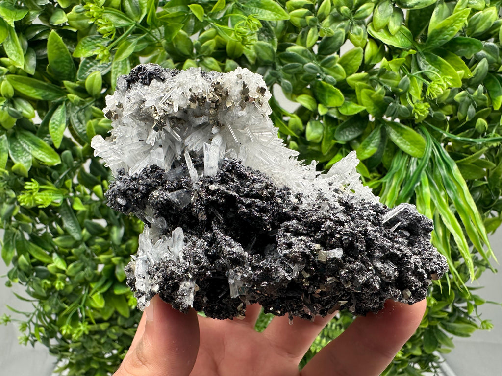 Wonderful Rainbow Pyrite whit Sphalerite and Quartz,from Borieva mine,Bulgaria,natural,collection mineral,home decor stone,rare crystal,gift
