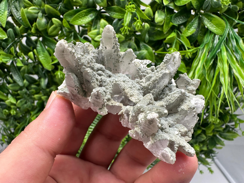 Chlorite Quartz Mineral Specimen, Borieva Mine Bulgaria, Home Decor Stone