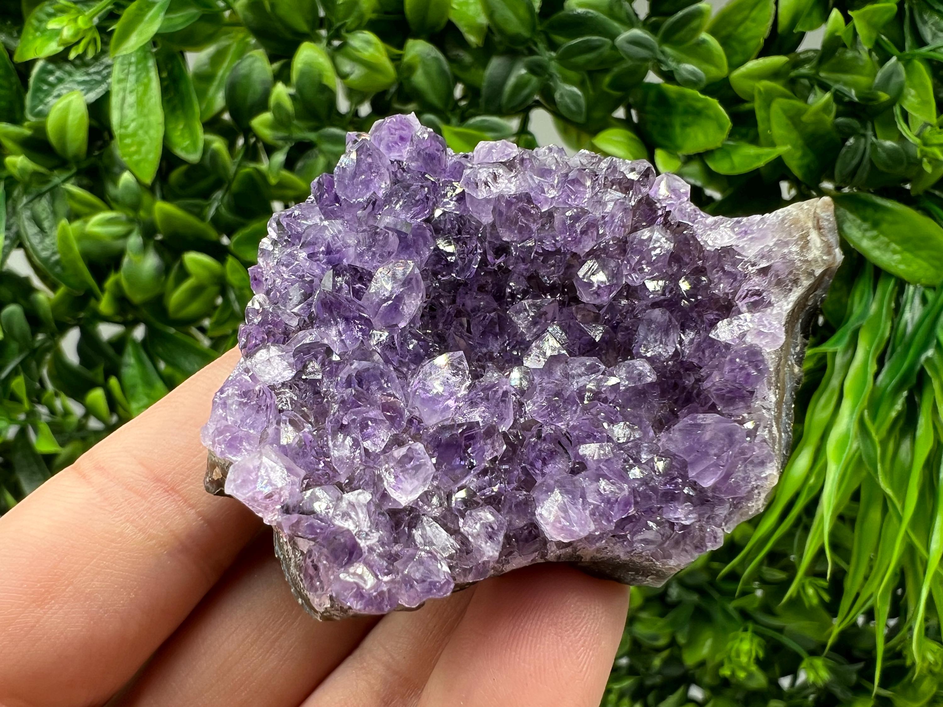 Natural Purple Amethyst Cluster, Uruguay Crystal, Home Decor