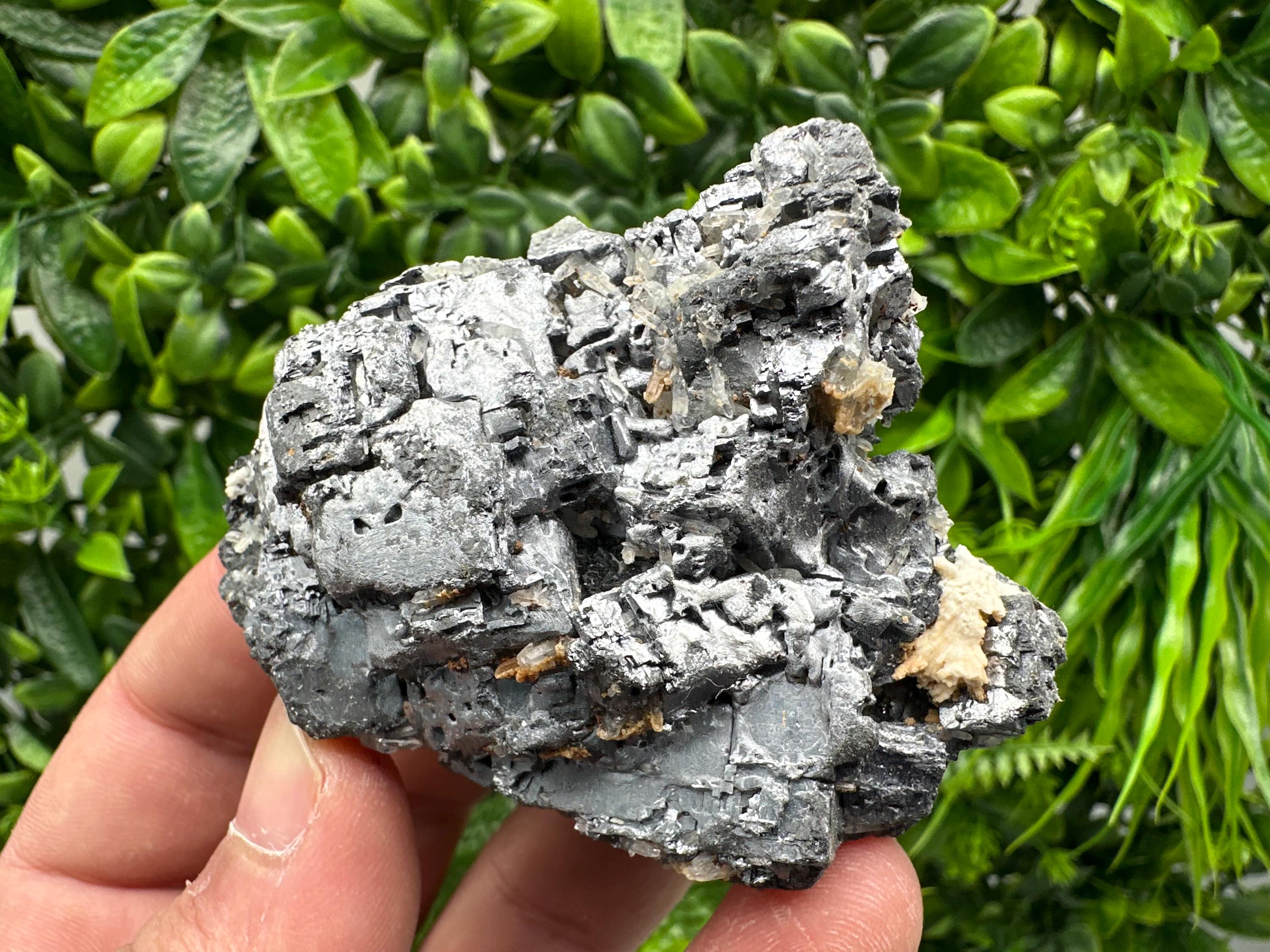 Skeletal Galena on Sphalerite, Bulgaria Crystal Mineral Specimen