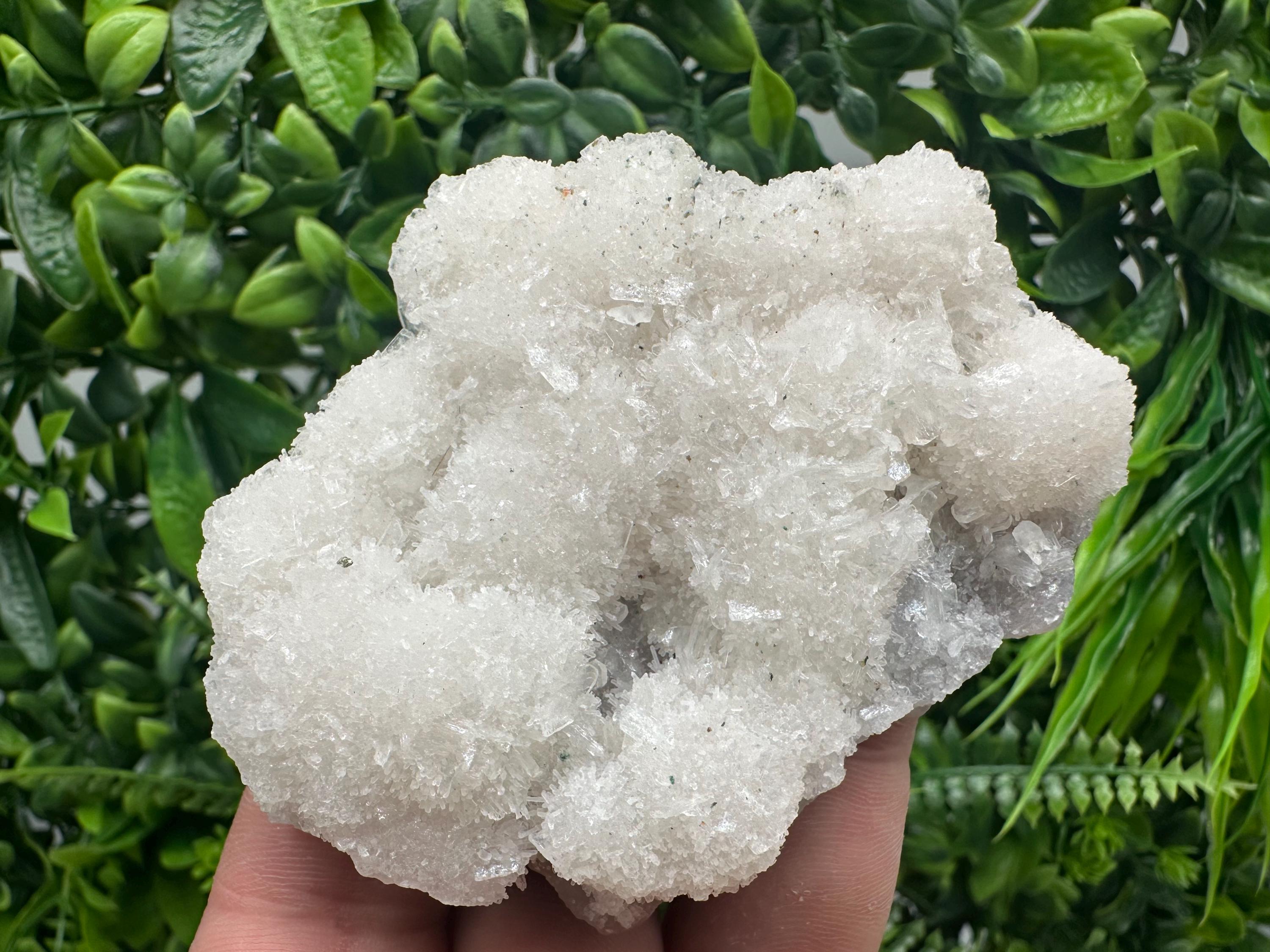 Apophyllite Stilbite on Chalcedony, India Mineral Specimen