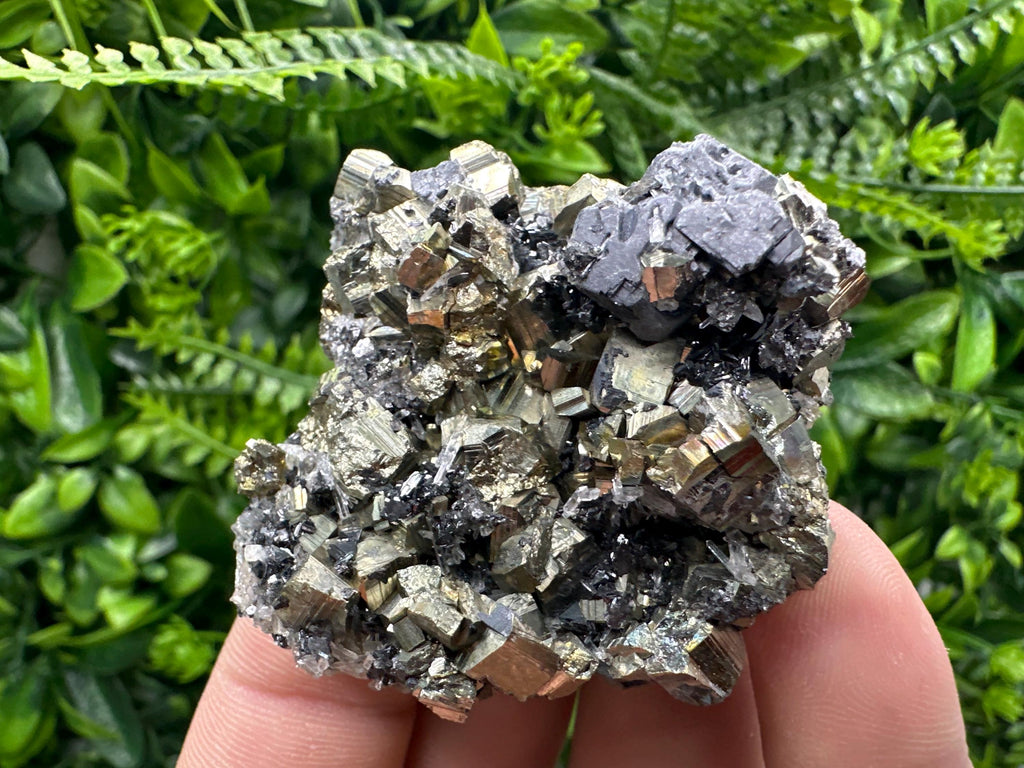 Pyrite on Quartz: Borieva Mine Crystal Home Decor (5/5.5/3cm)