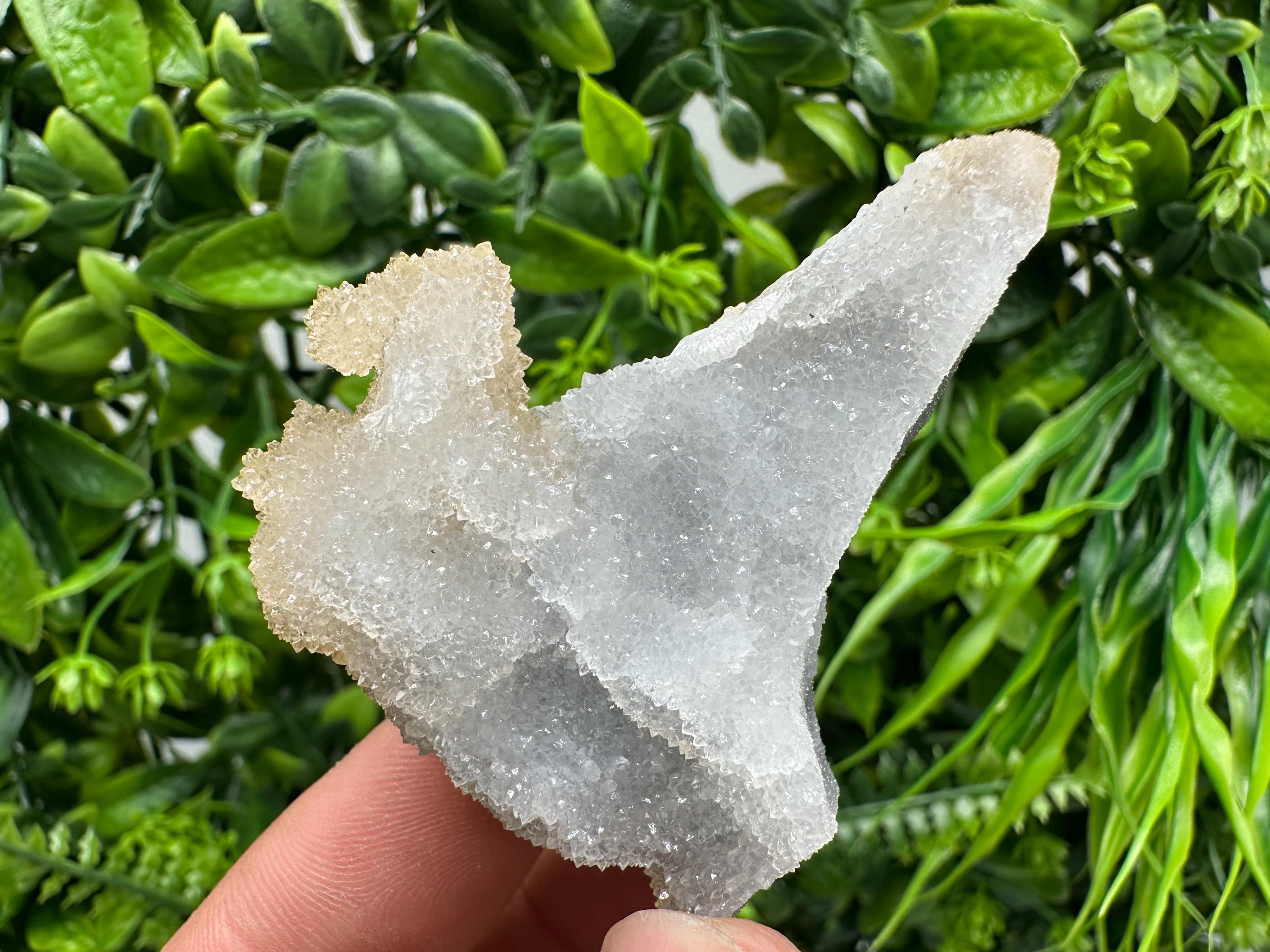 Blue Chalcedony Quartz with Chlorite Inclusions - Krushev Dol Mine Crystal