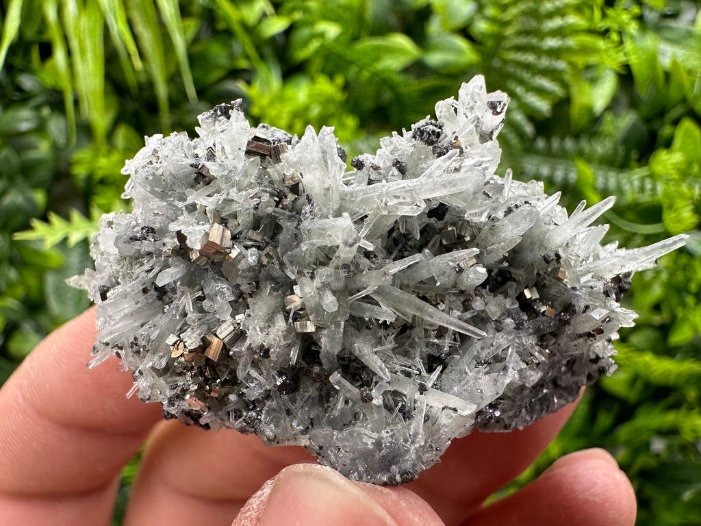 Galena with Sphalerite on Green Quartz - Madan Bulgaria Crystal