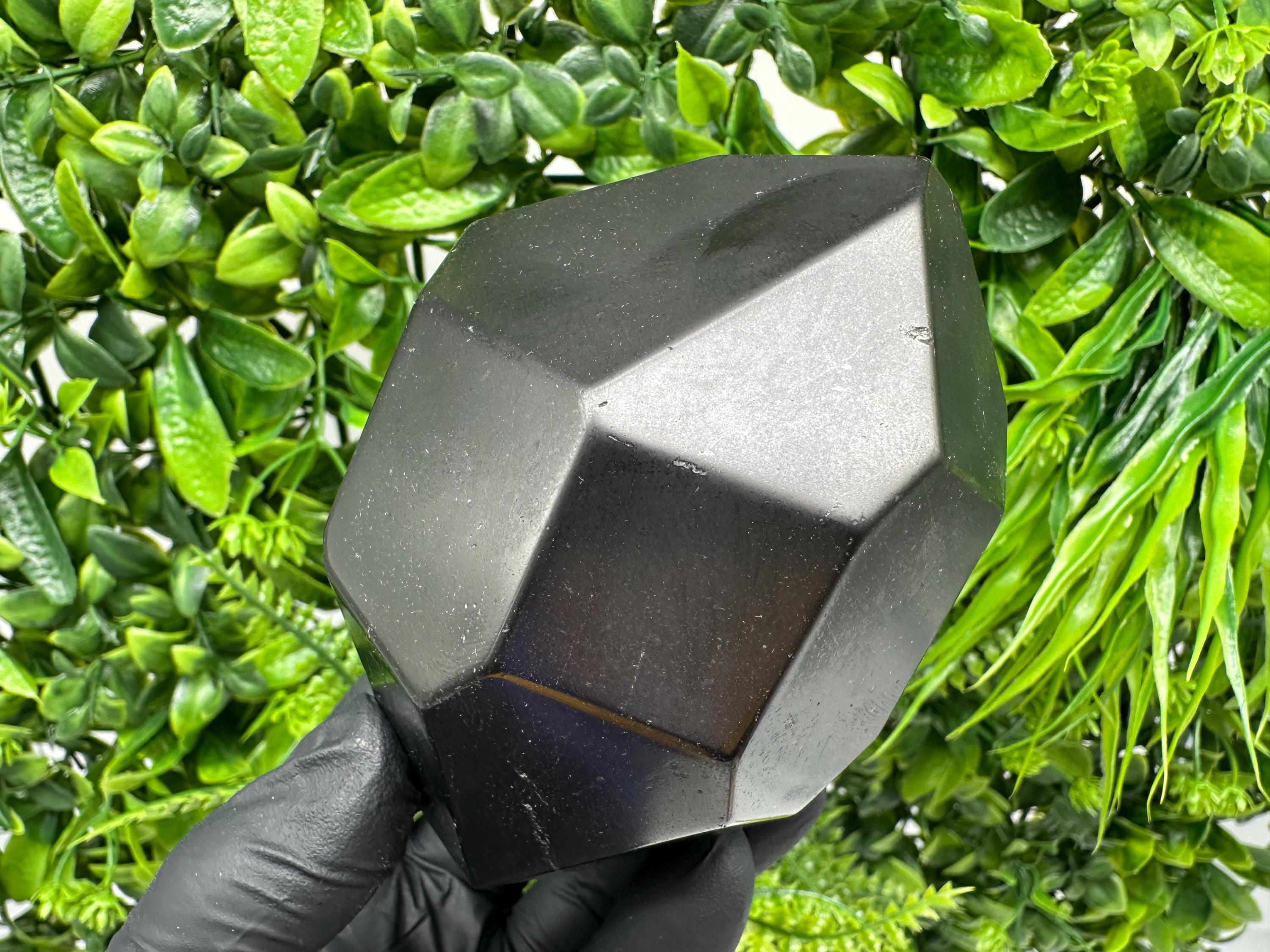 Polished Free-Form Shungite Crystal: EMF Protection Stone