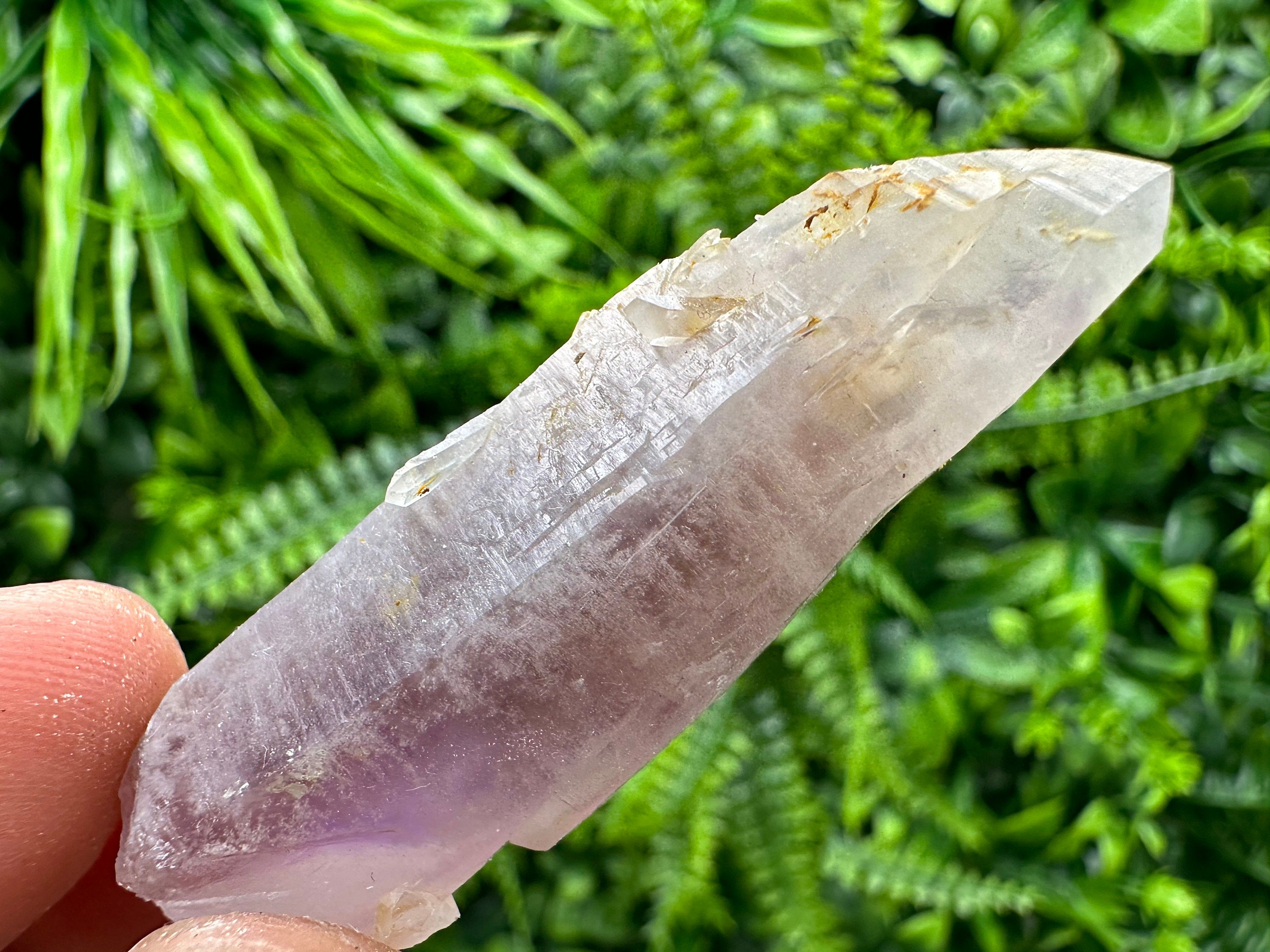 Phantom Amethyst Crystal Specimen with Cerussite