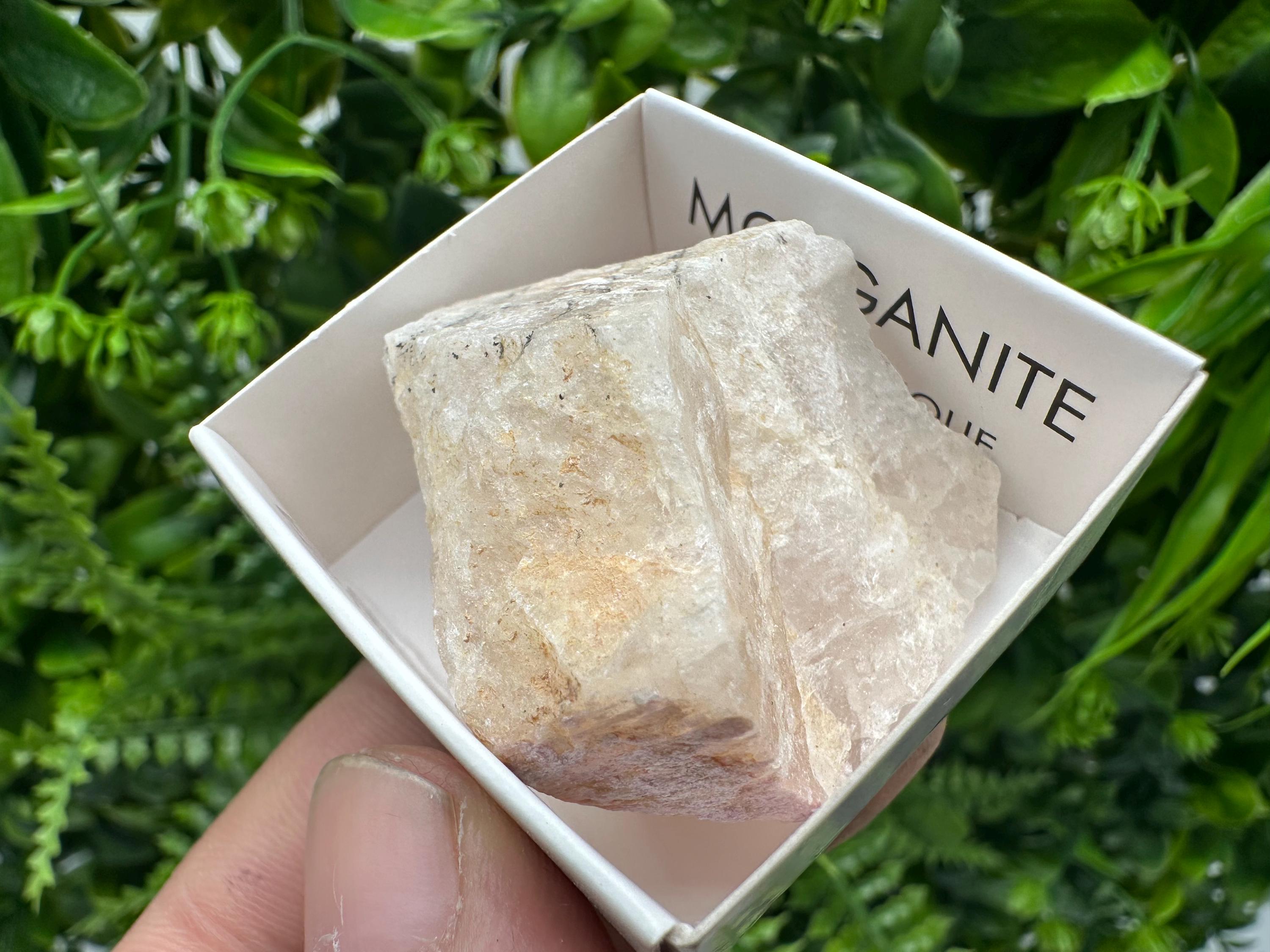 Rare Raw Morganite Crystal, Mozambique Mineral Specimen