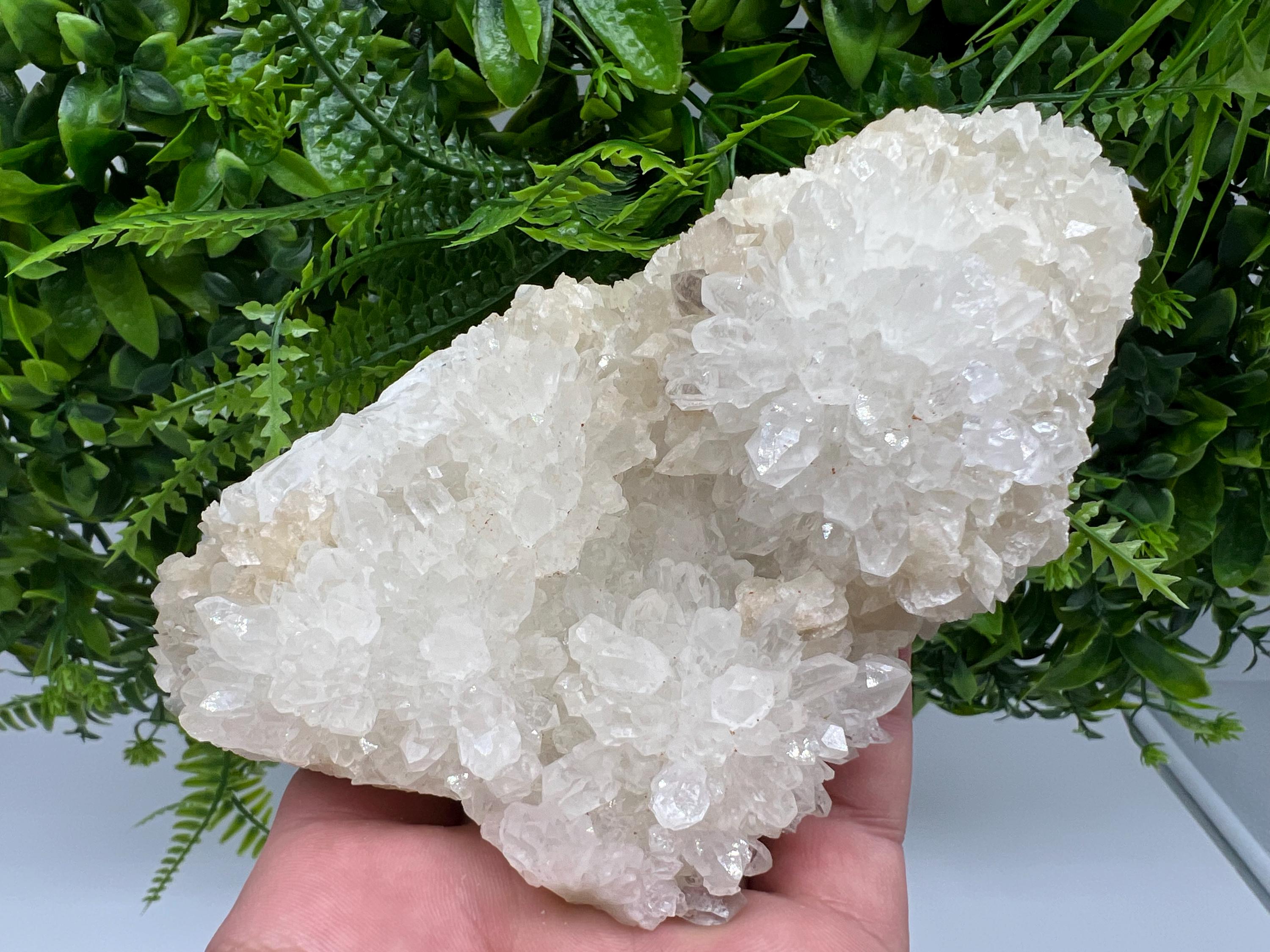 Limonite Quartz Cluster with Inclusions, Natural Crystal Mineral Specimen