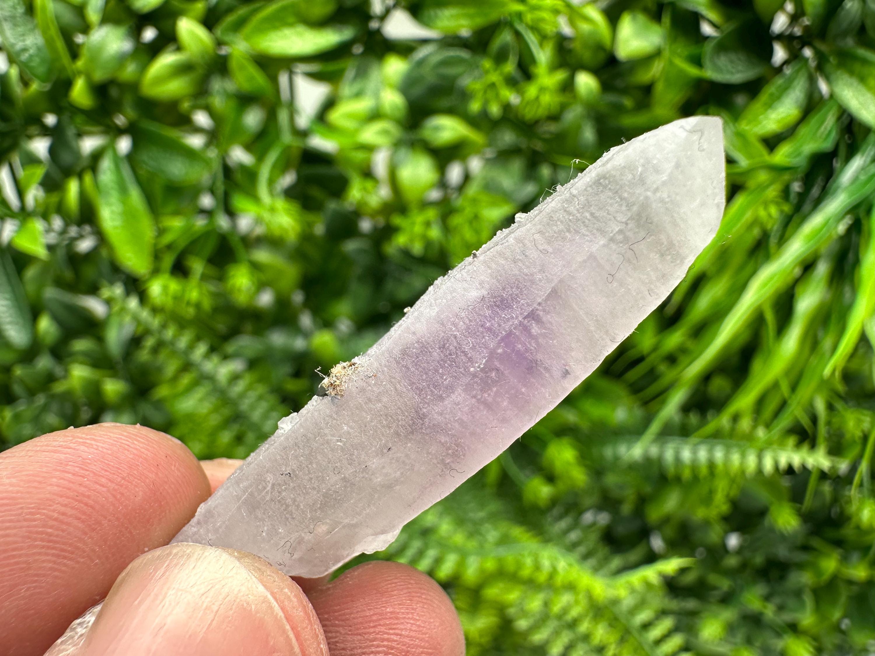 Amethyst Phantom Quartz Crystal with Chalcedony and Chlorite