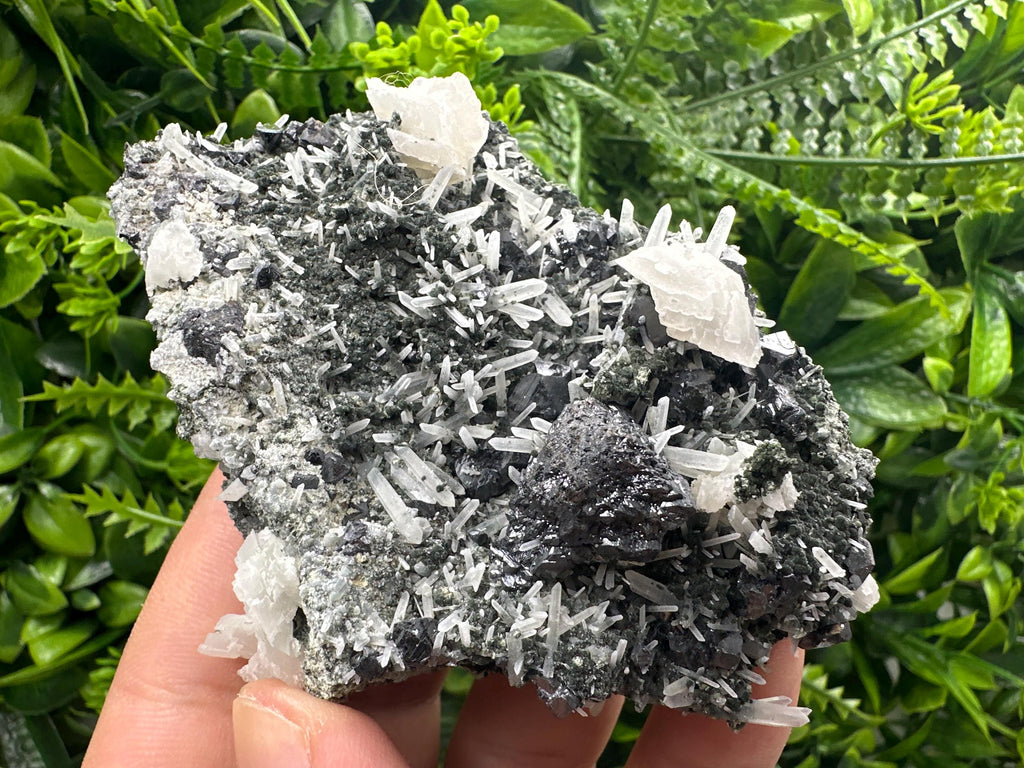 Sphalerite on Quartz Cluster, Borieva Mine Mineral Specimen