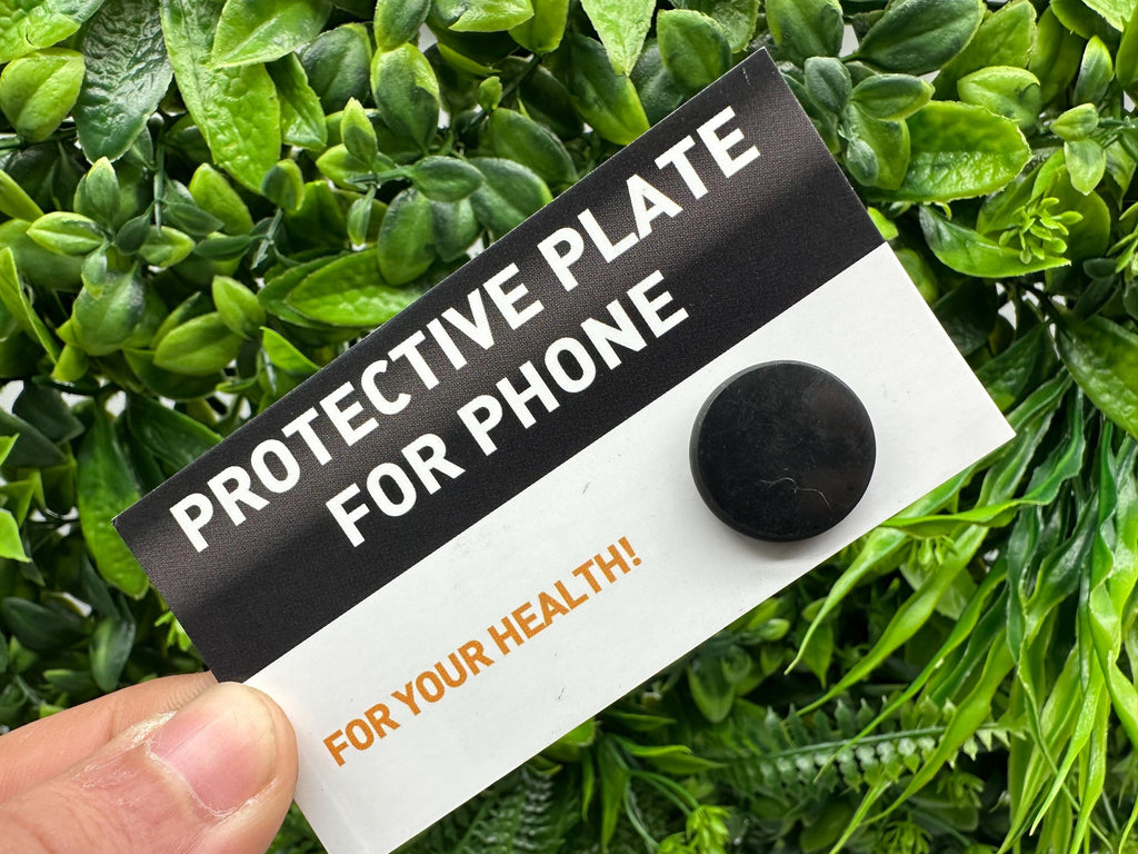 Shungite Phone Sticker, Origin Russia, Radiation Protection, Good Luck