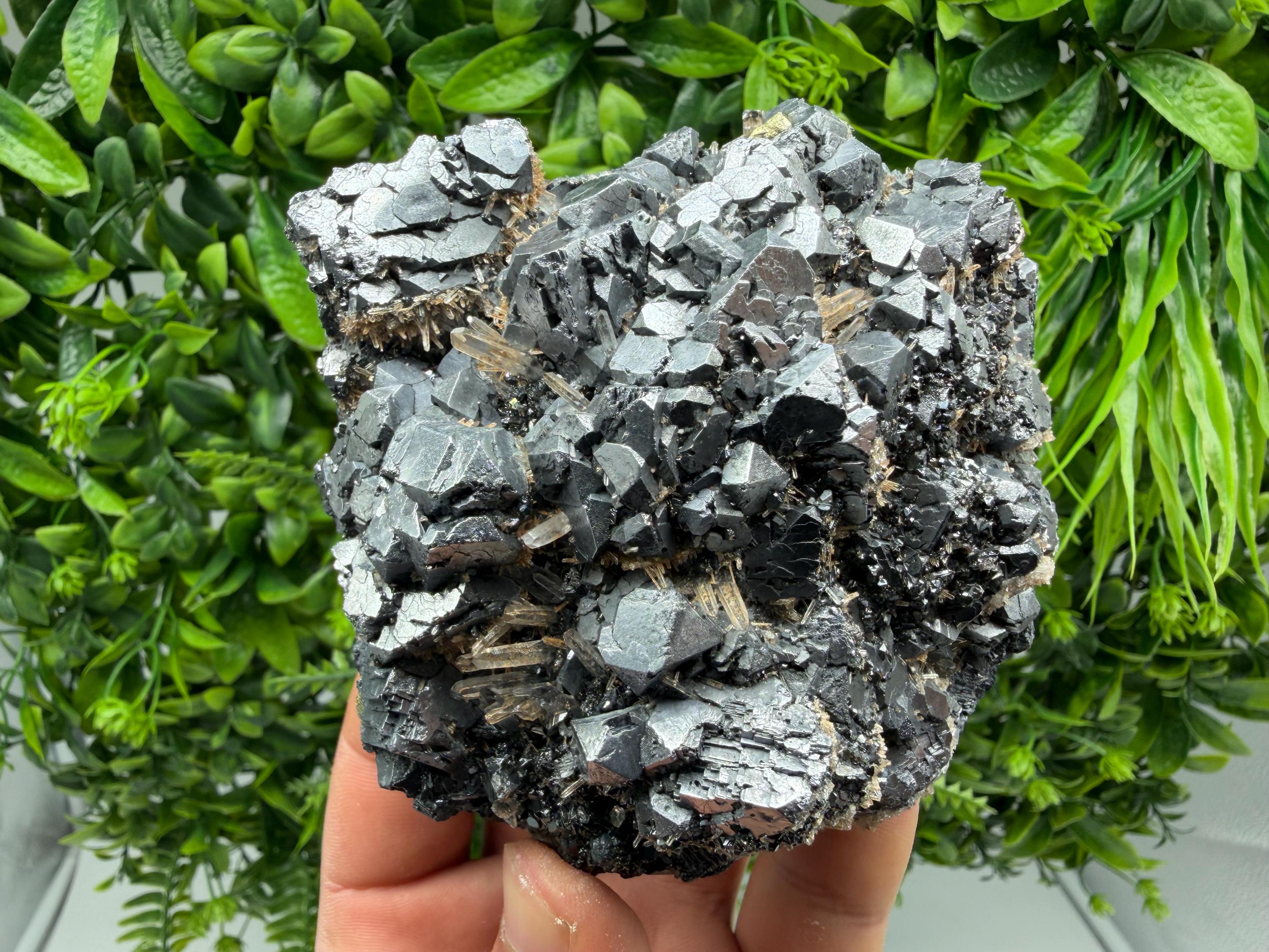 Collected Skeletal GALENA,Sphalerite,Quartz,Calcite from Krushev dol mine,Madan,Bulgaria,natural,collectible mineral specimen home decor