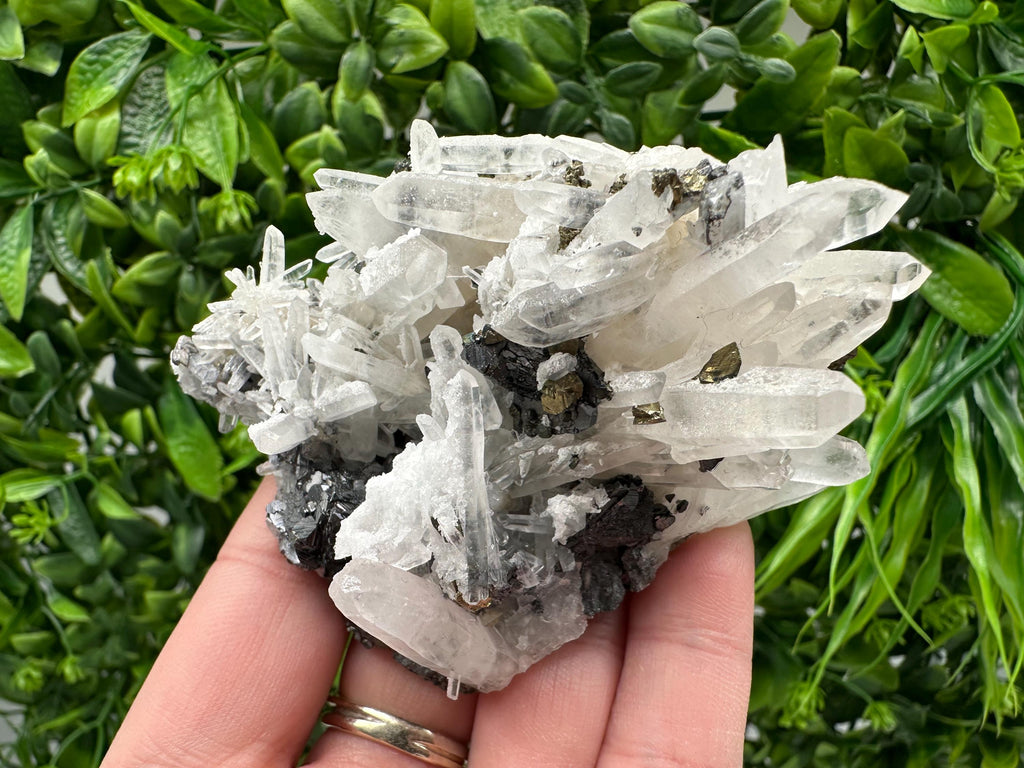 Wonderful Sphalerite Chalcopyrite on  Quartz whit Galena feom 9 th September mine,Bulgaria,natural,collection mineral specimen,gift