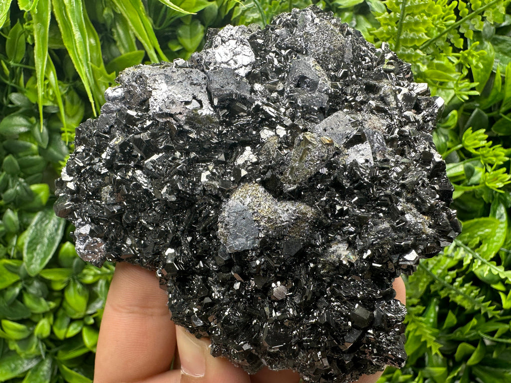 Galena, Pyrite, Chalcopyrite on Sphalerite Mineral Specimen, Bulgaria