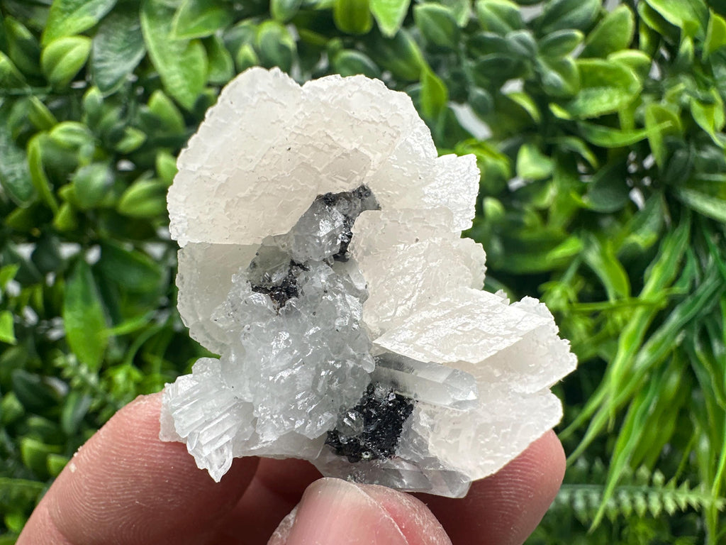 Calcite on Quartz with Sphalerite, Borieva Mine Mineral Specimen