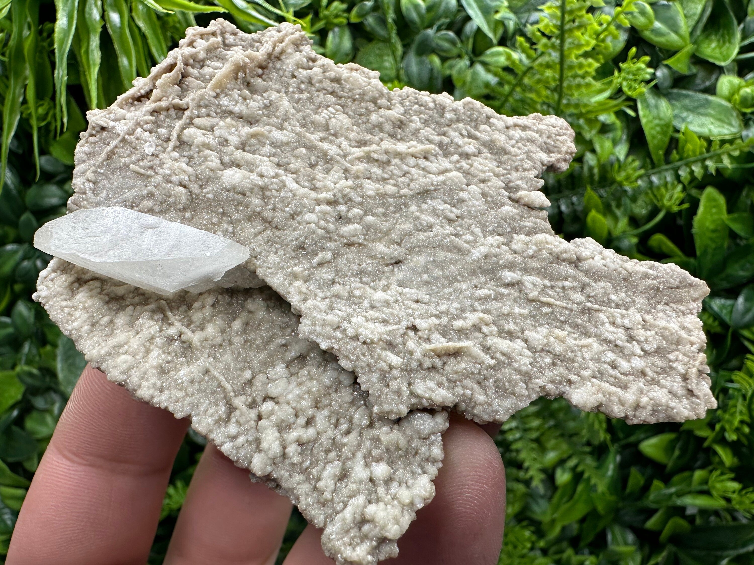 White Calcite on Matrix, Madan Bulgaria Crystal Mineral