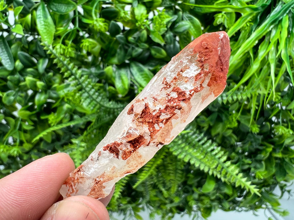 Moroccan Red Phantom Quartz, Hematite Quartz, Natural Crystal Specimen