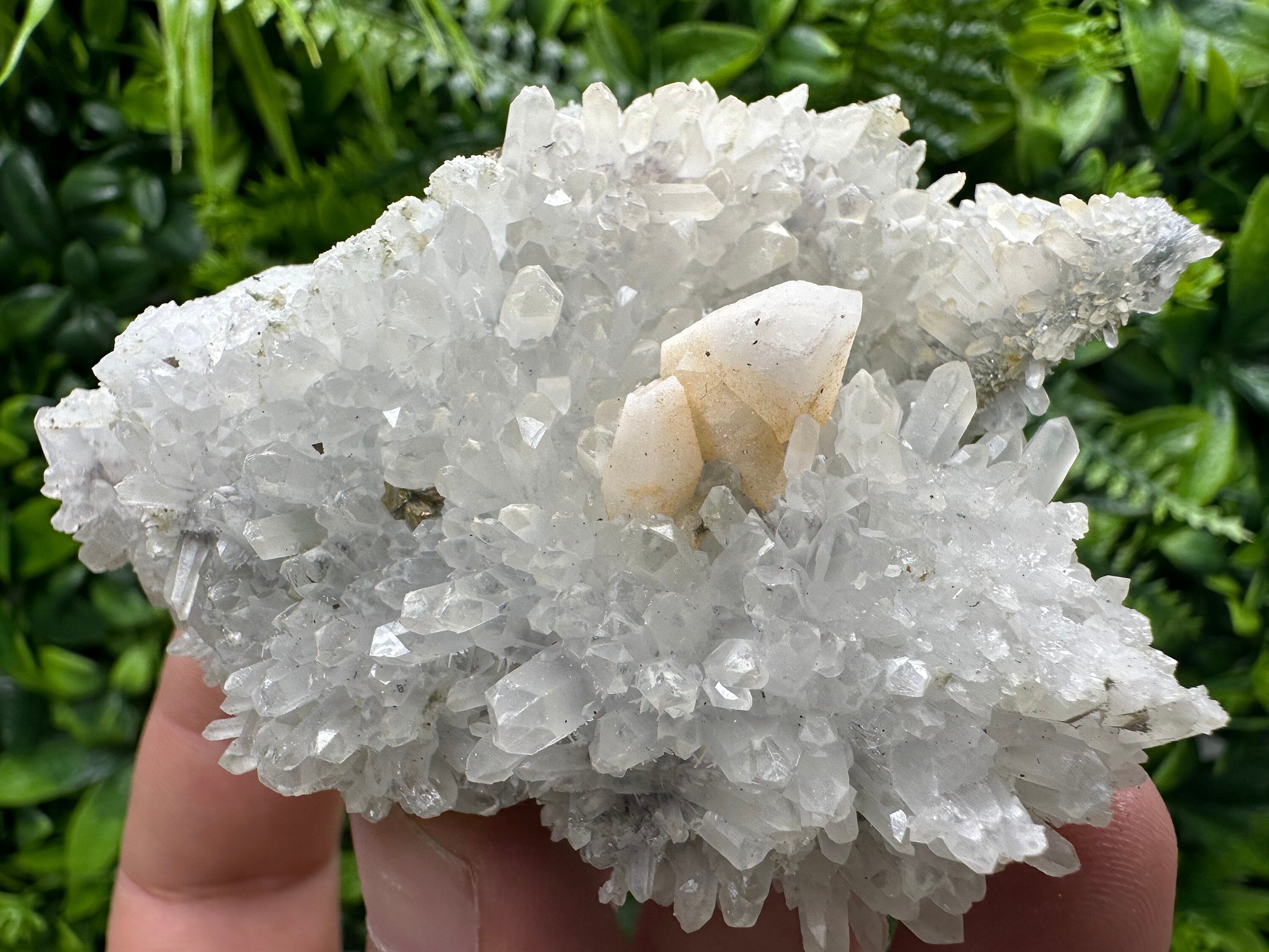 Quartz with Pyrite and Calcite, Djurcovo Laki, Bulgaria