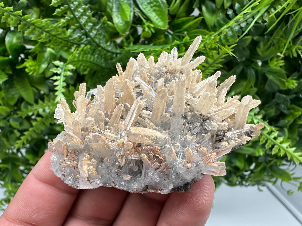 White Calcite Quartz Cluster, Madan Bulgaria, Natural Mineral Specimen