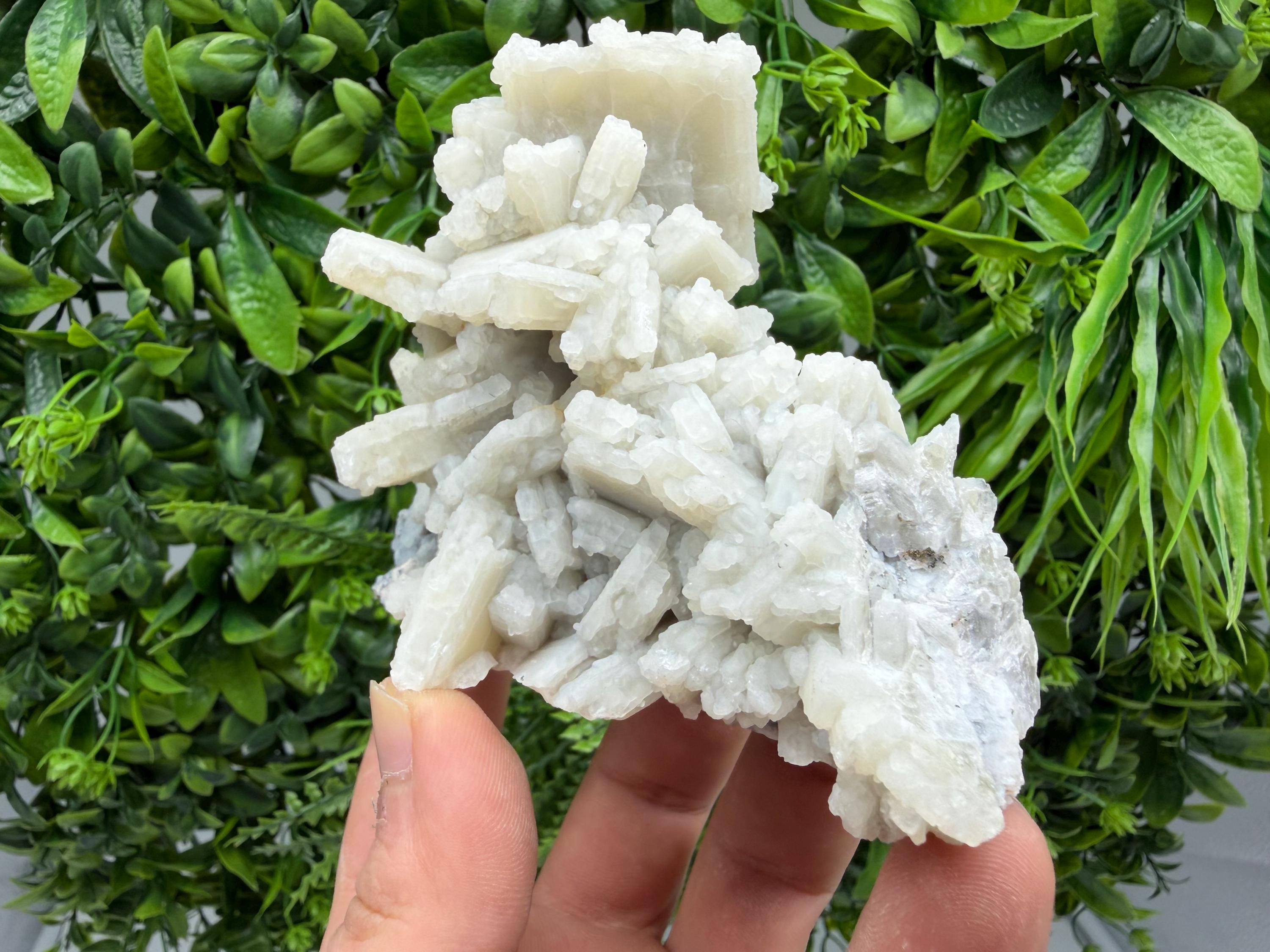 Rare Fluorescent Calcite after Barite on Chalcedony - Androvo Mine, Bulgaria