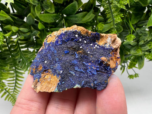Azurite Malachite Mineral Specimen: Moroccan Blue-Green Crystal, Collector Stone