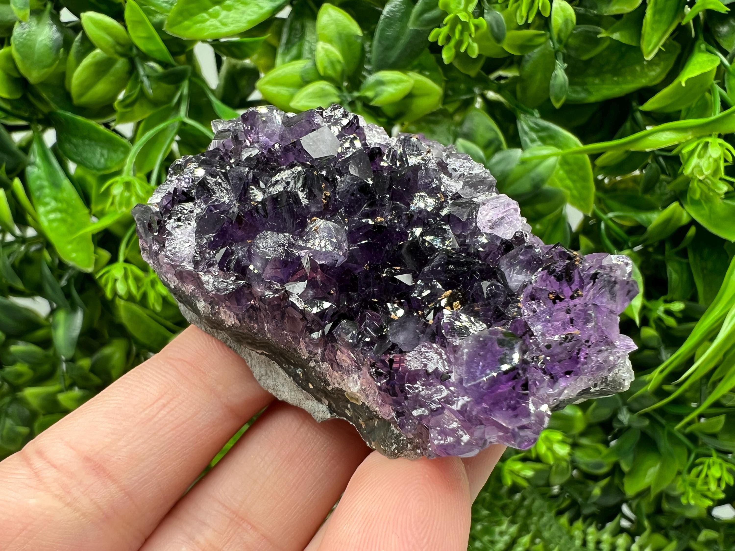 Uruguay Amethyst Crystal: Purple Quartz Home Decor, Energy Stone