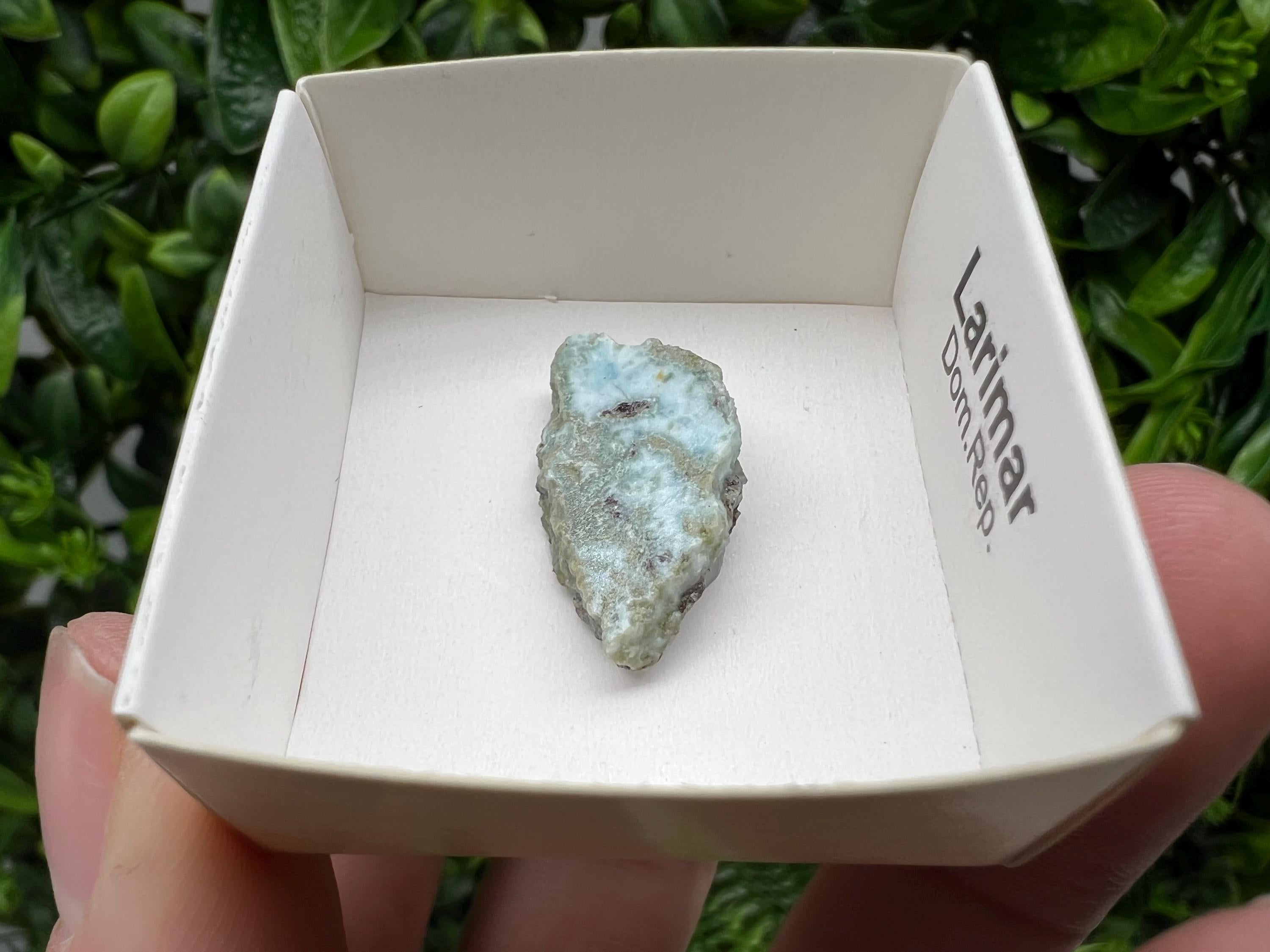 Rare Raw Larimar Specimen: Dominican Republic Crystal (25/15 mm)