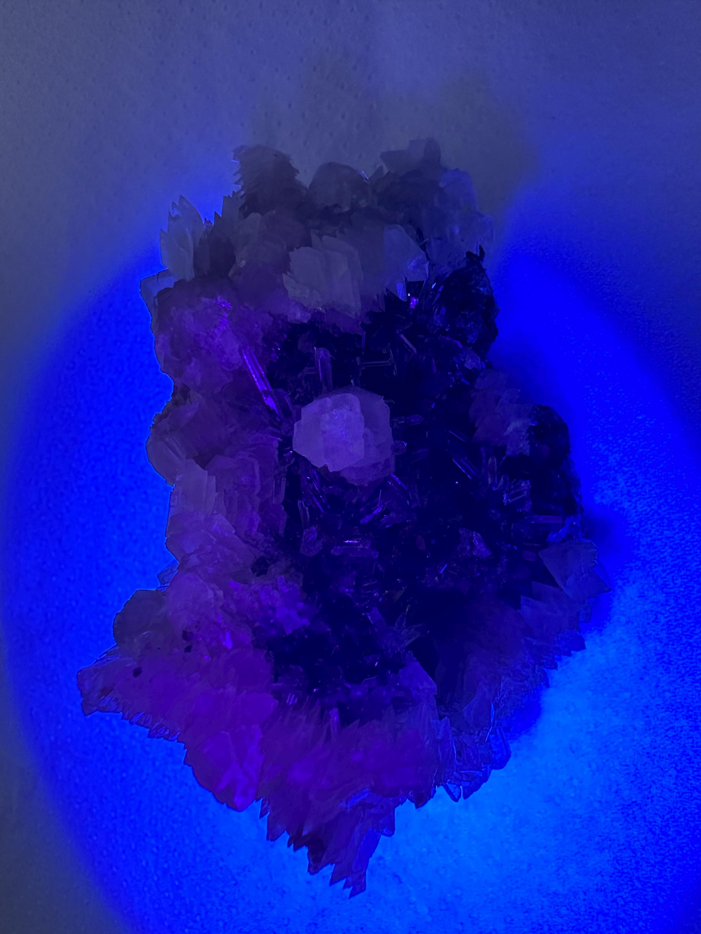Quartz Crystal with Calcite and Chlorite - Borieva Mine, Bulgaria