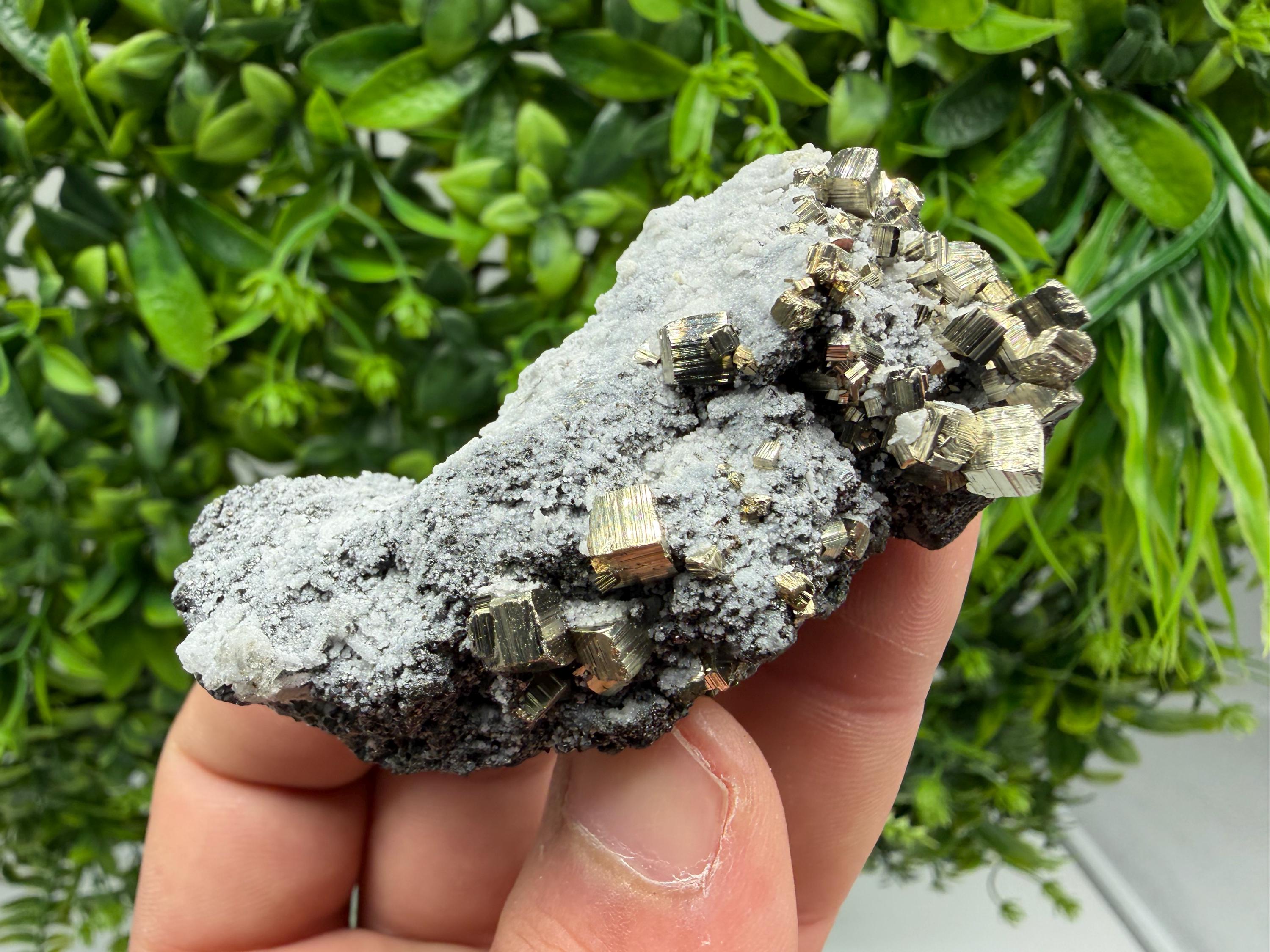 Pyrite Sphalerite Quartz  Mineral Specimen, Krushev dol Mine