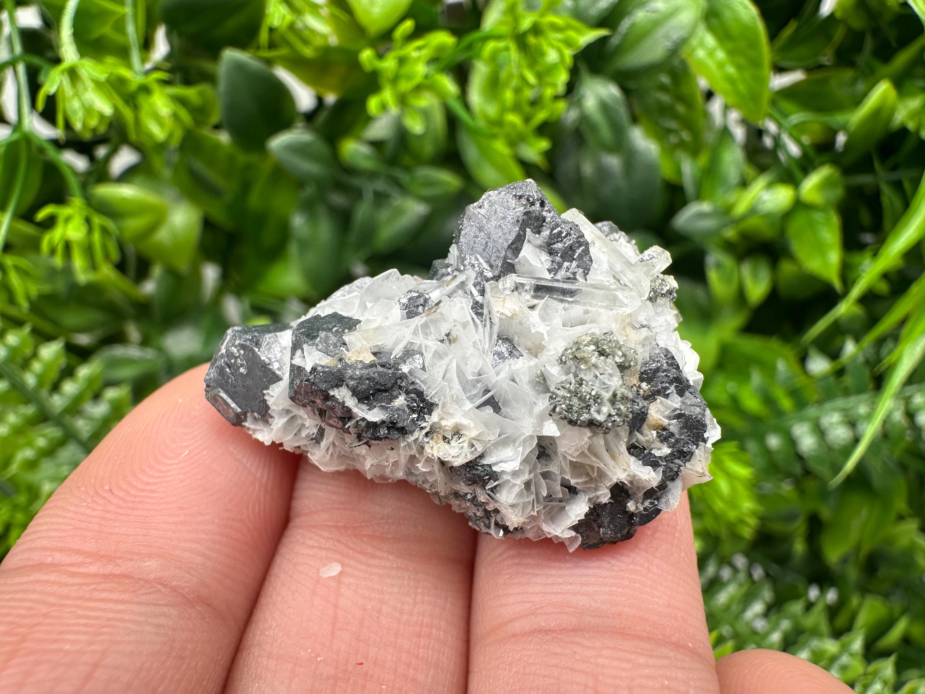 Galena Spinel with Quartz and Calcite, Borieva Mine Mineral Specimen