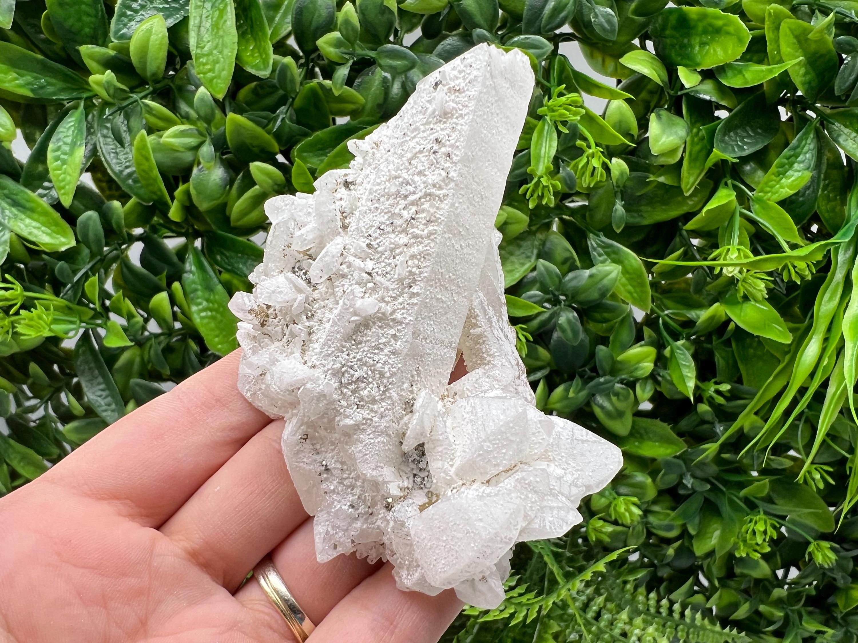 Wonderful Transparent Quartz whit Pyrite,from Krushev dol mine,Bulgaria,natural minerals,collection crystal,home decor stone,gift,quartz cls
