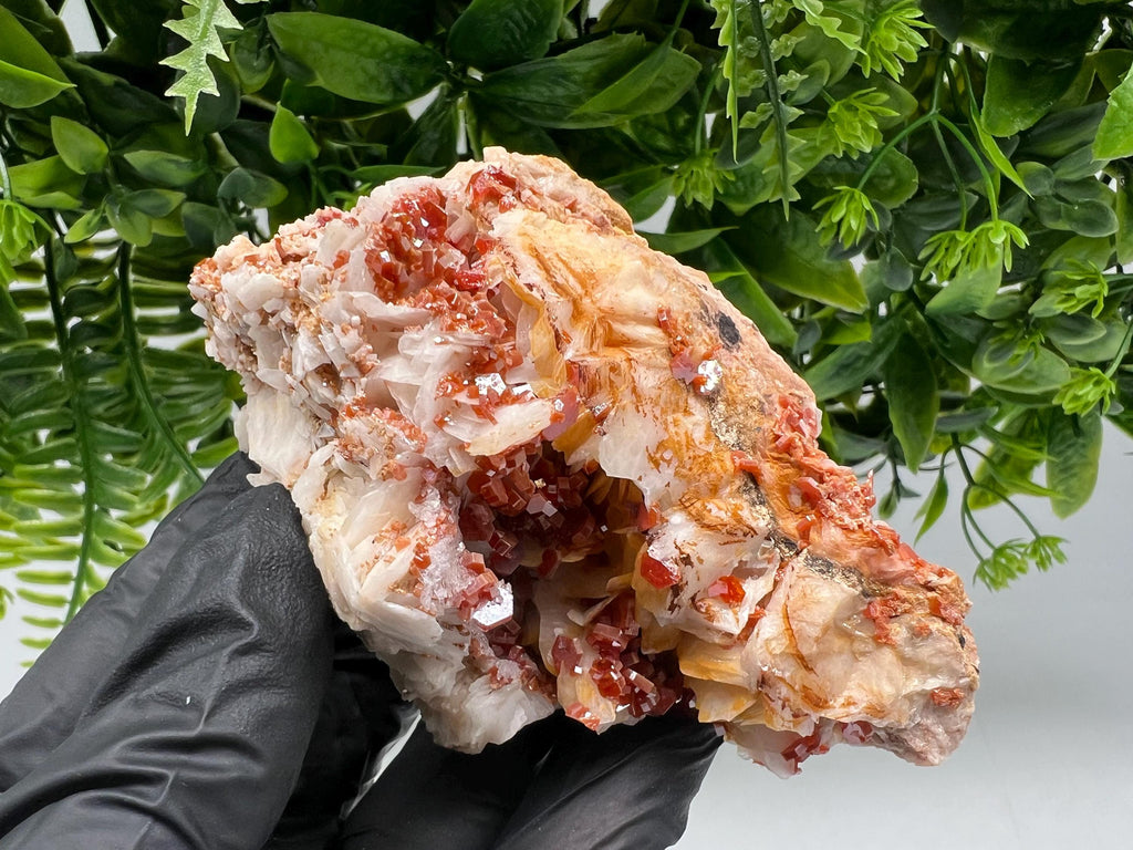 Red Vanadinite on Barite from Marocco,crystal minerals Speciment cluster Vanadinite crystal Vanadinite Geology Vanadinite cluster minerals